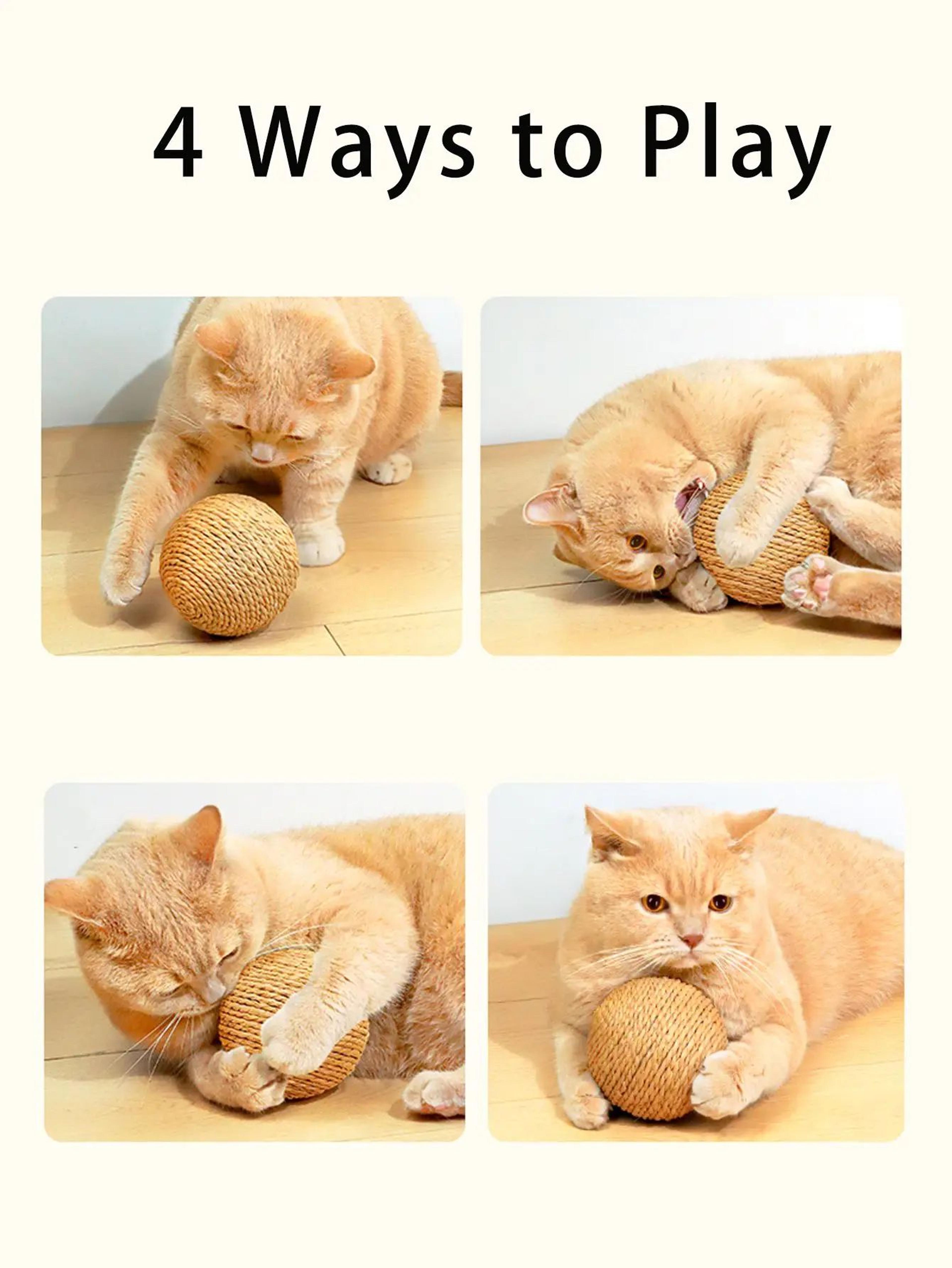 Interactive Sisal Cat Scratching Ball Toy For Kittens 1