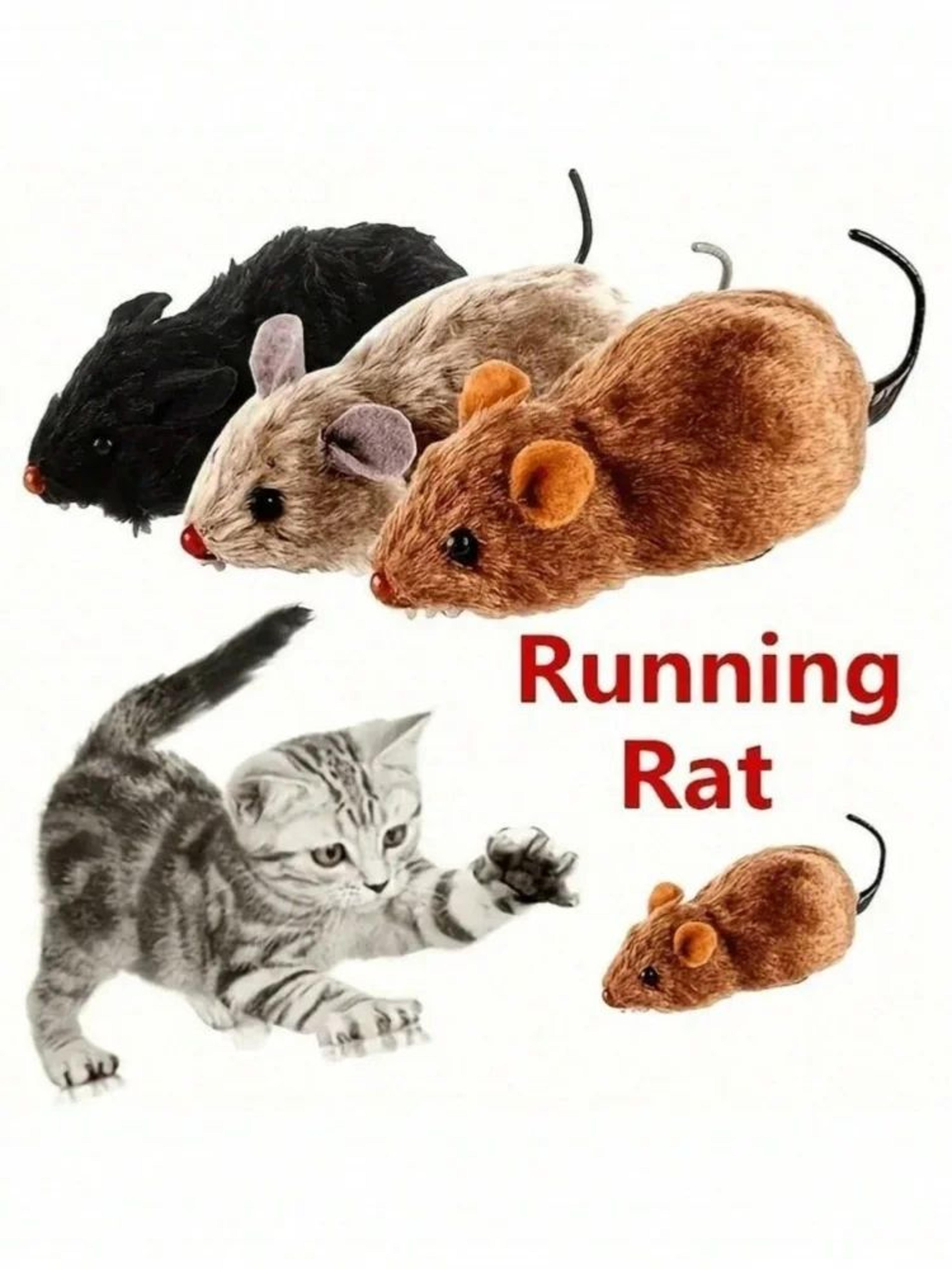 Wind Up Plush Mouse Cat Toy For Interactive Hunting Play 5