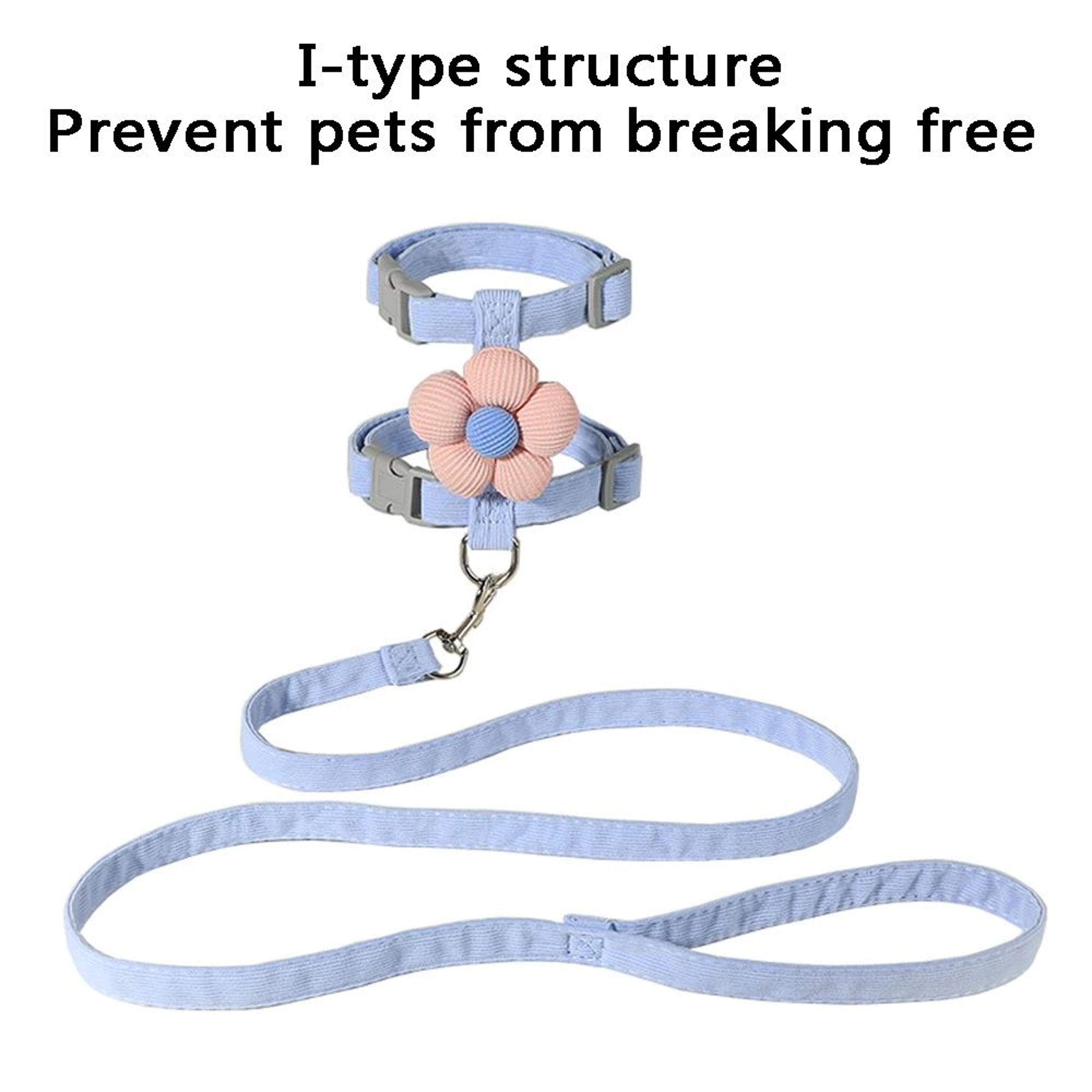 BloomPaw Floral Pet Harness And Leash Set For Cats And Small Dogs 2