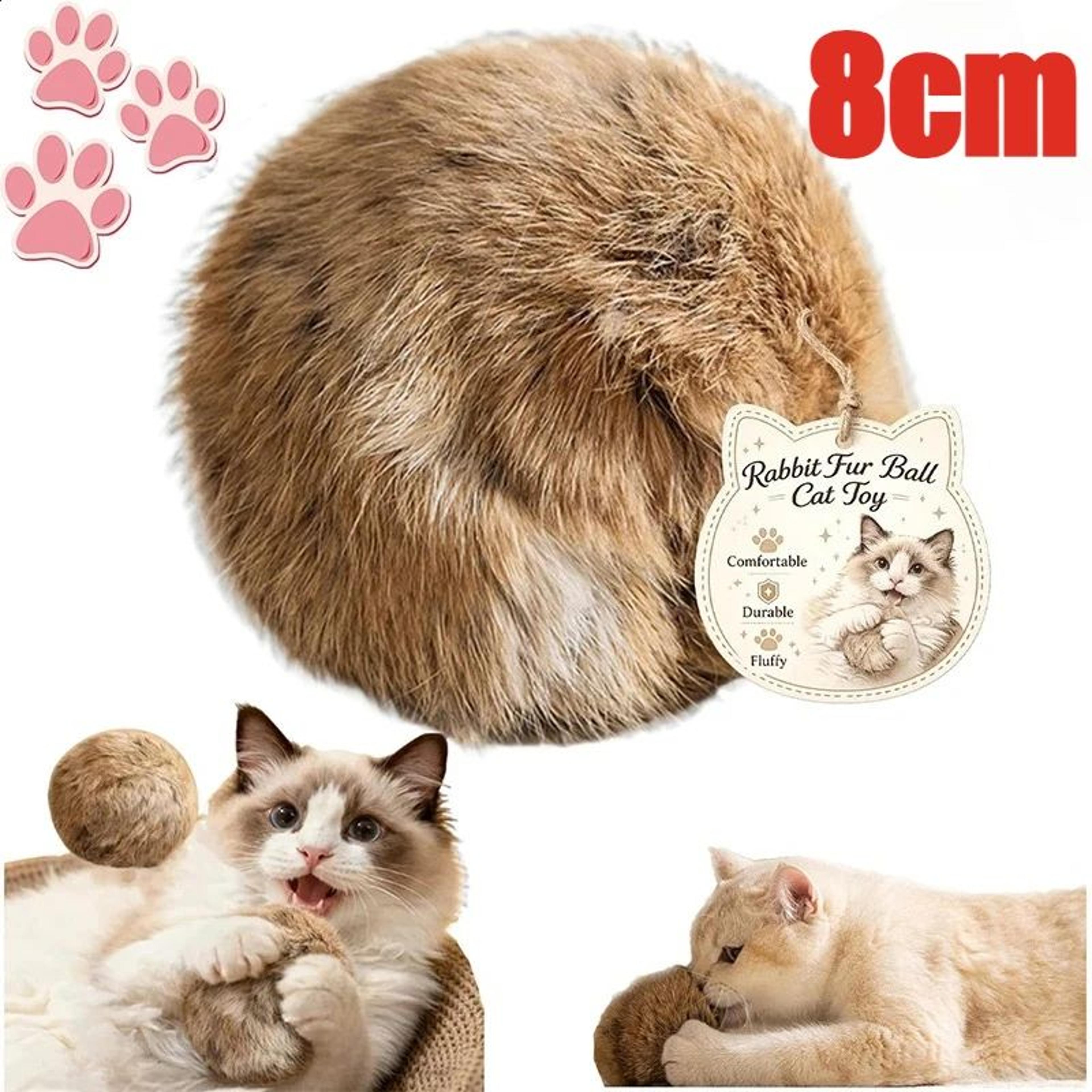 whiskerchase catnip fur ball toy set interactive plush cat balls 3 pack