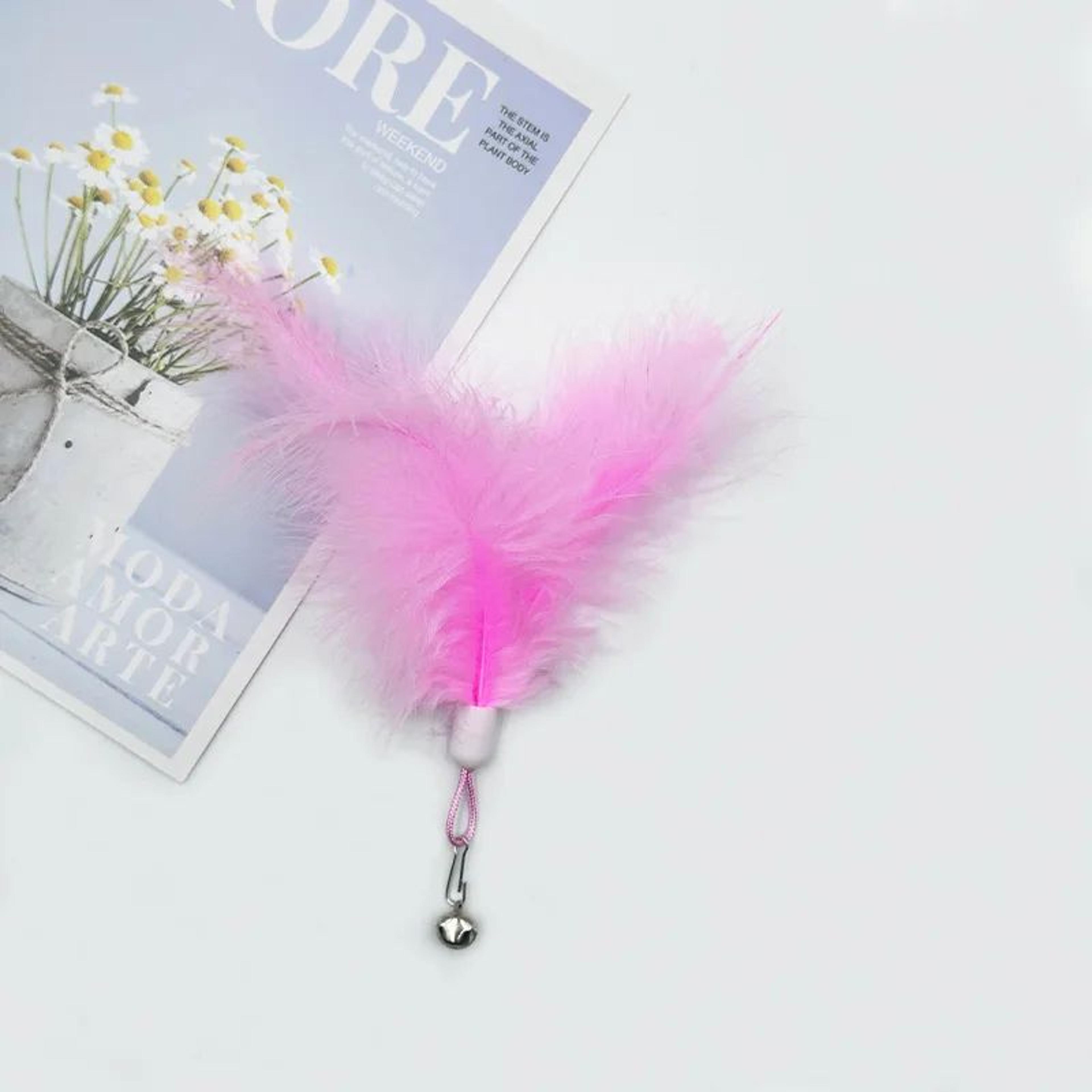 PouncePro Feather Bell Wand Refill Heads Cat Toy Replacement Pack 2