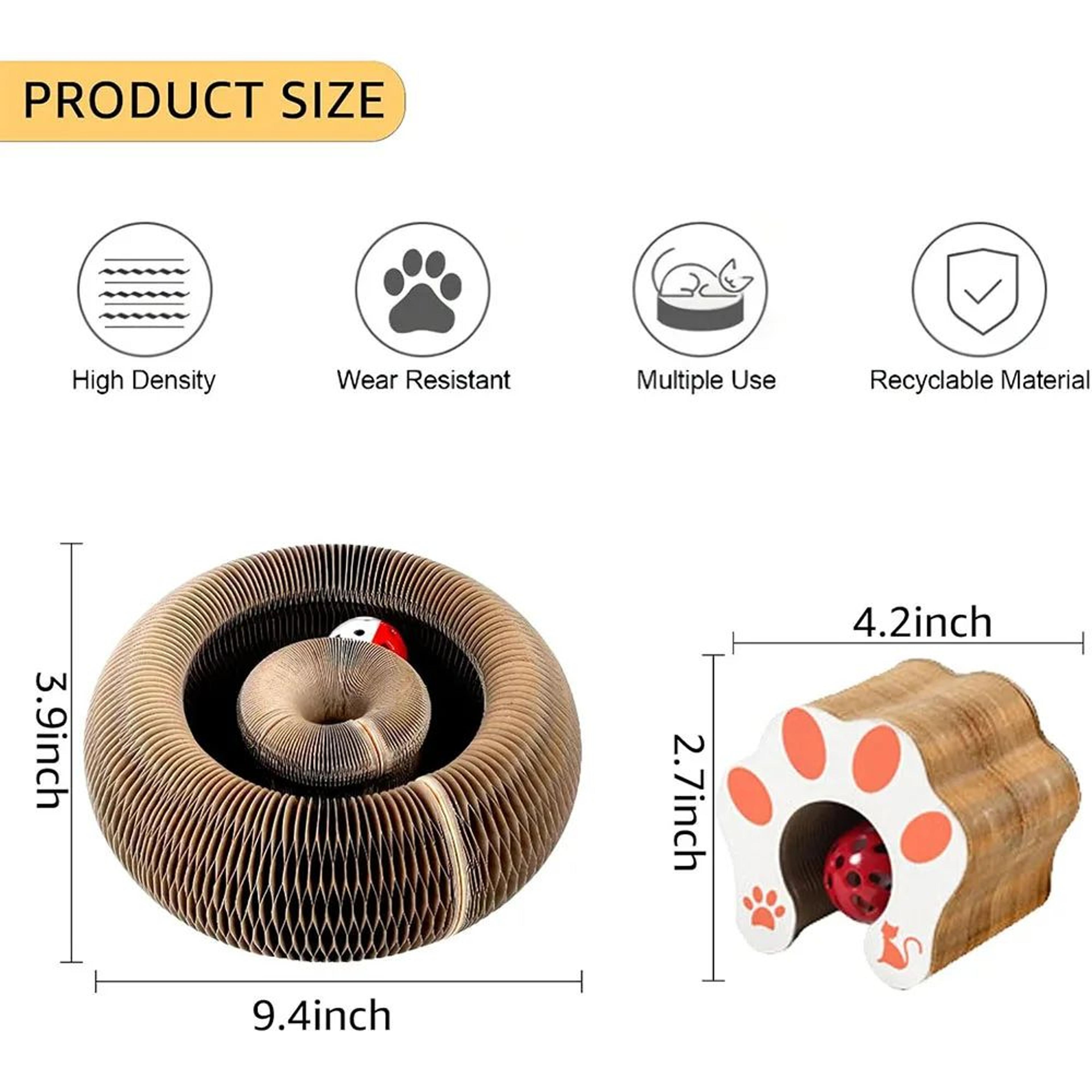 MagicFold Accordion Cat Scratching Board Interactive Cat Scratcher Toy 2