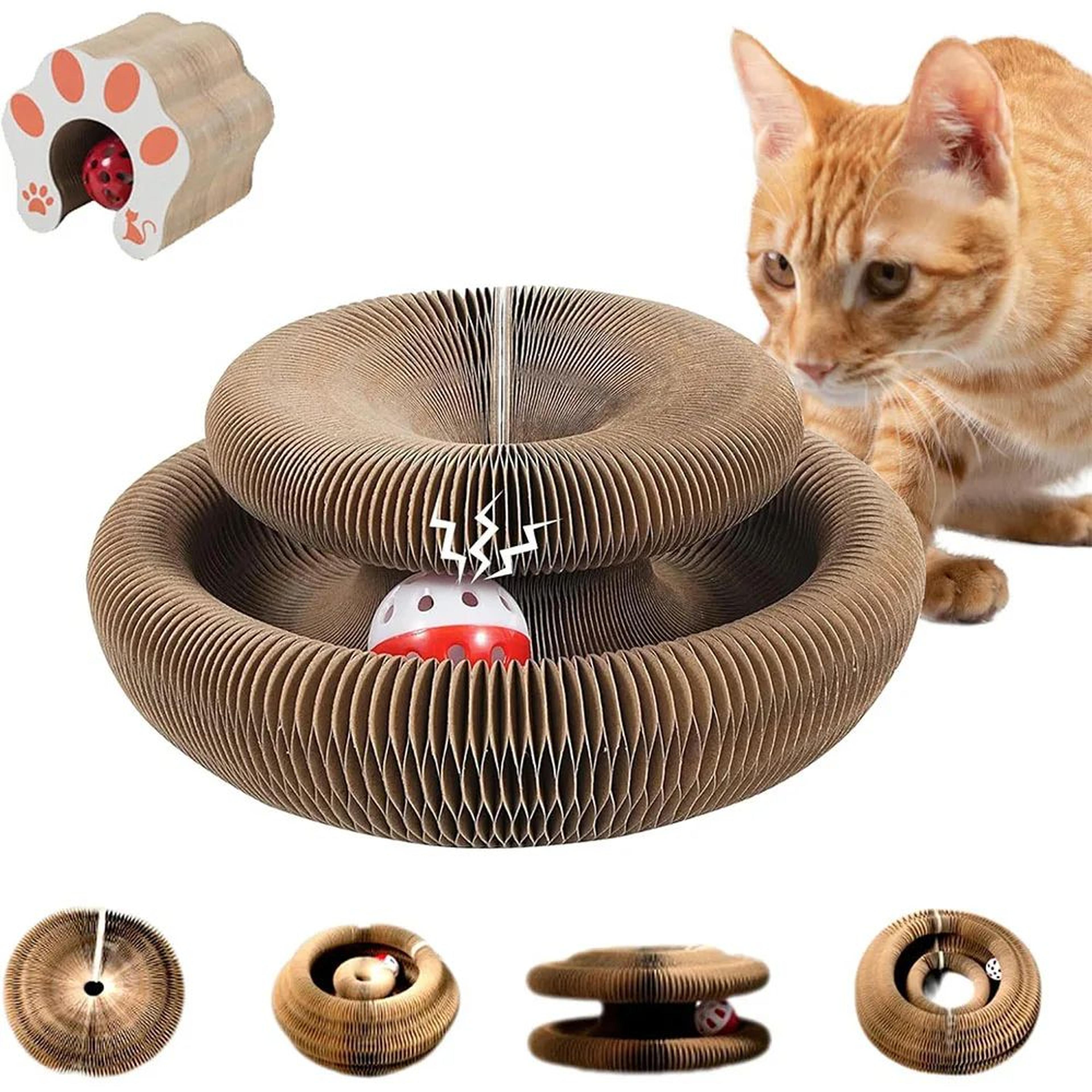 MagicFold Accordion Cat Scratching Board Interactive Cat Scratcher Toy 4