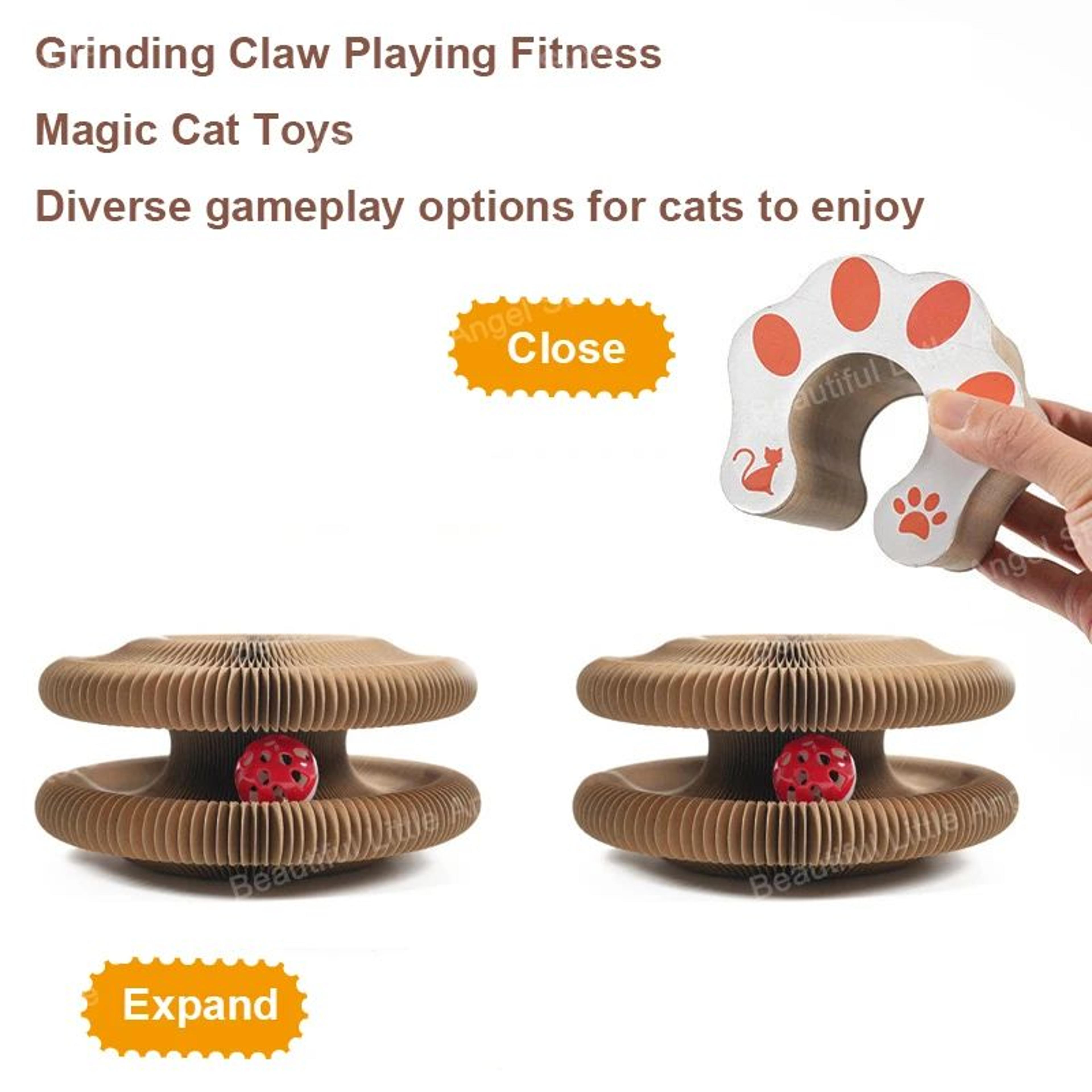 MagicCircle Cat Scratching Board With Ball Track Interactive Cat Toy 7