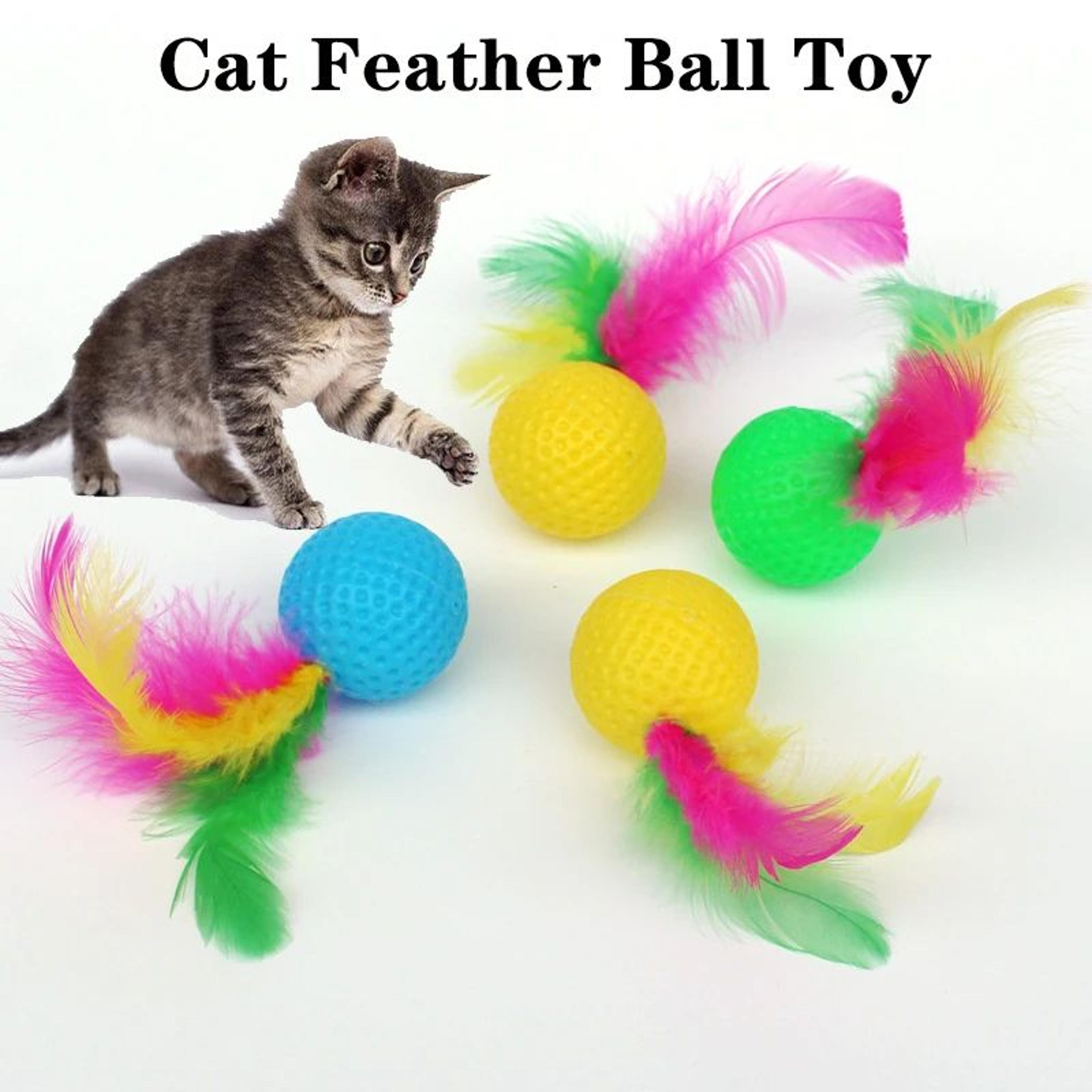 FeatherBounce Interactive Cat Ball Toy Set 0