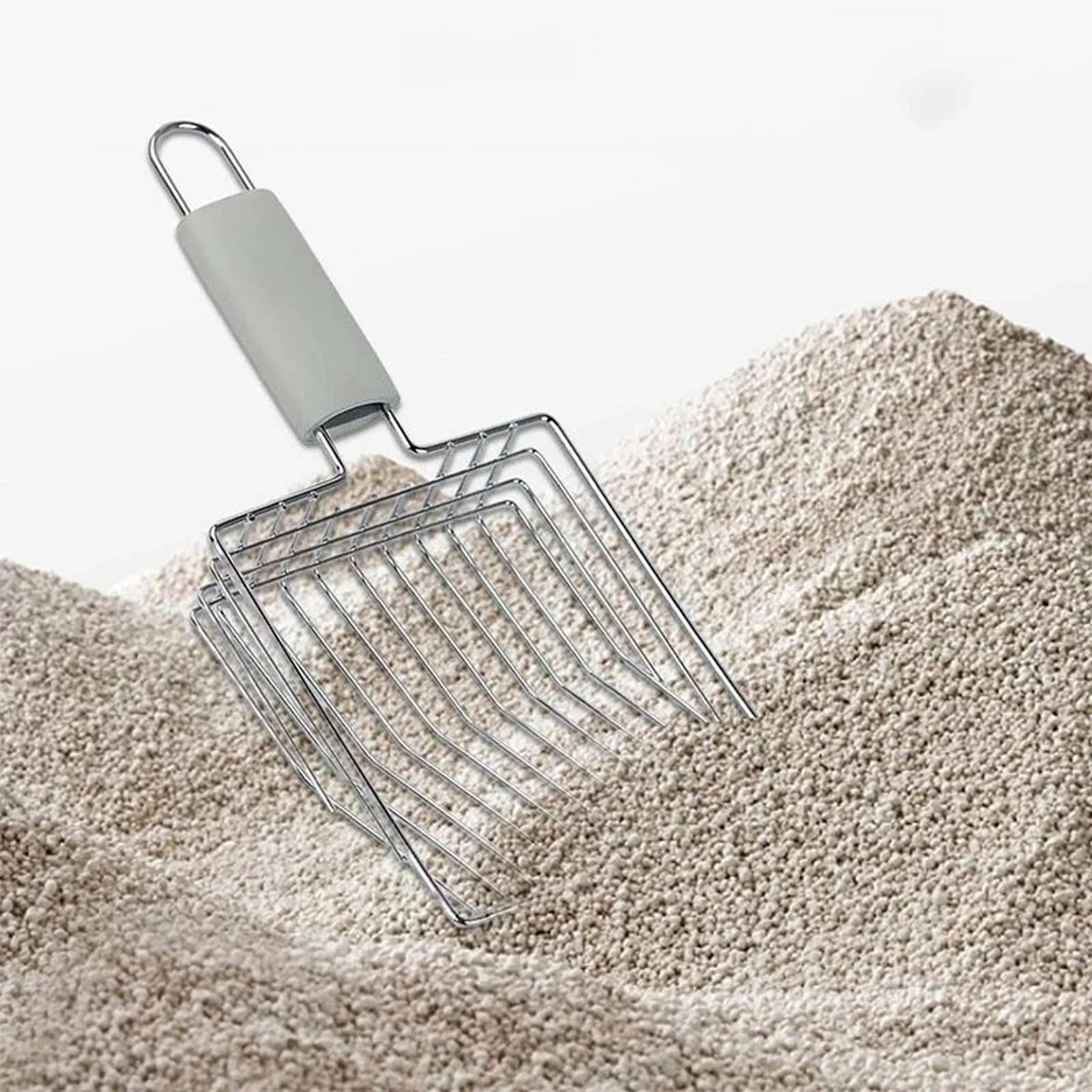 cleansift heavy duty metal cat litter scoop
