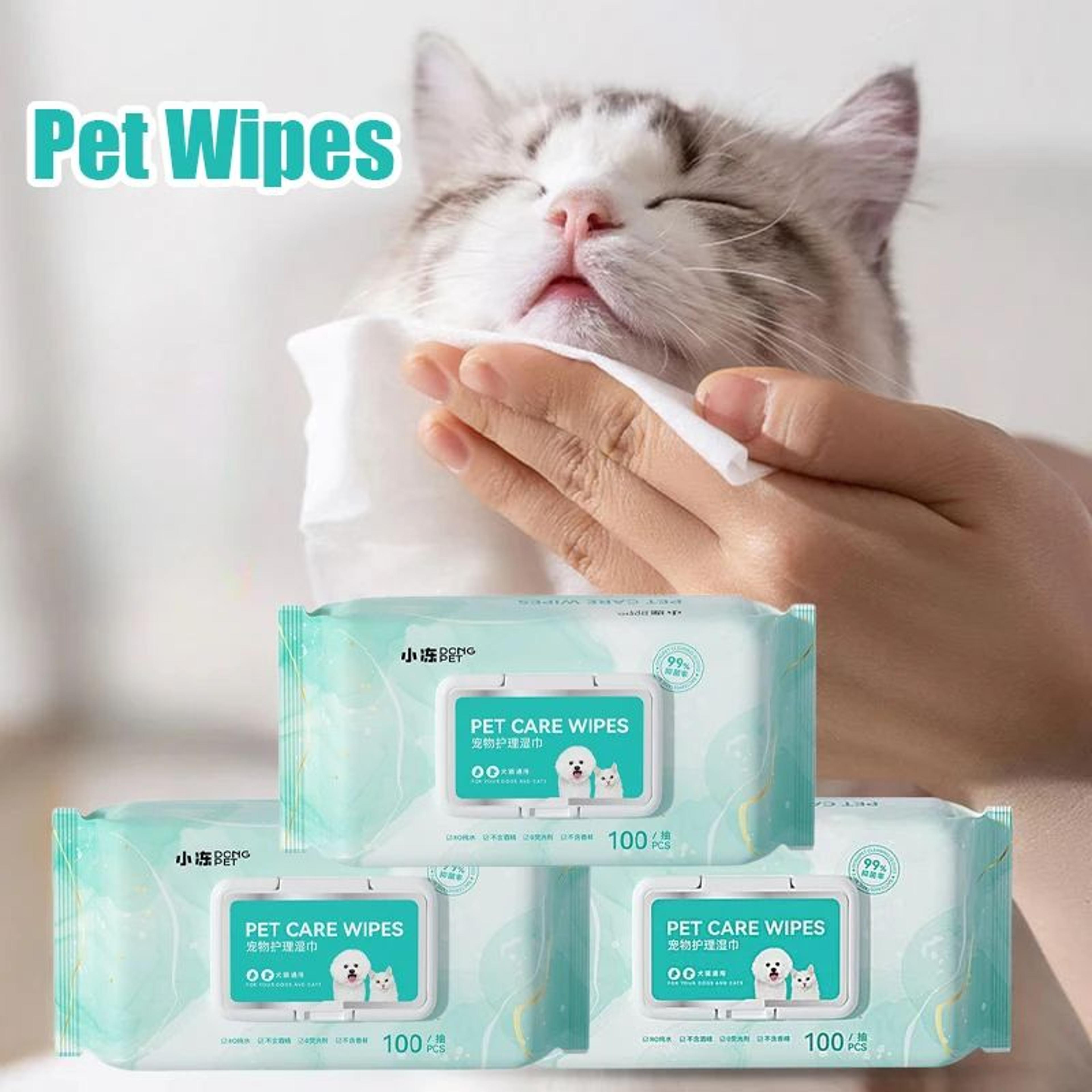 pet cleaning wipes for cats and dogs 100 count