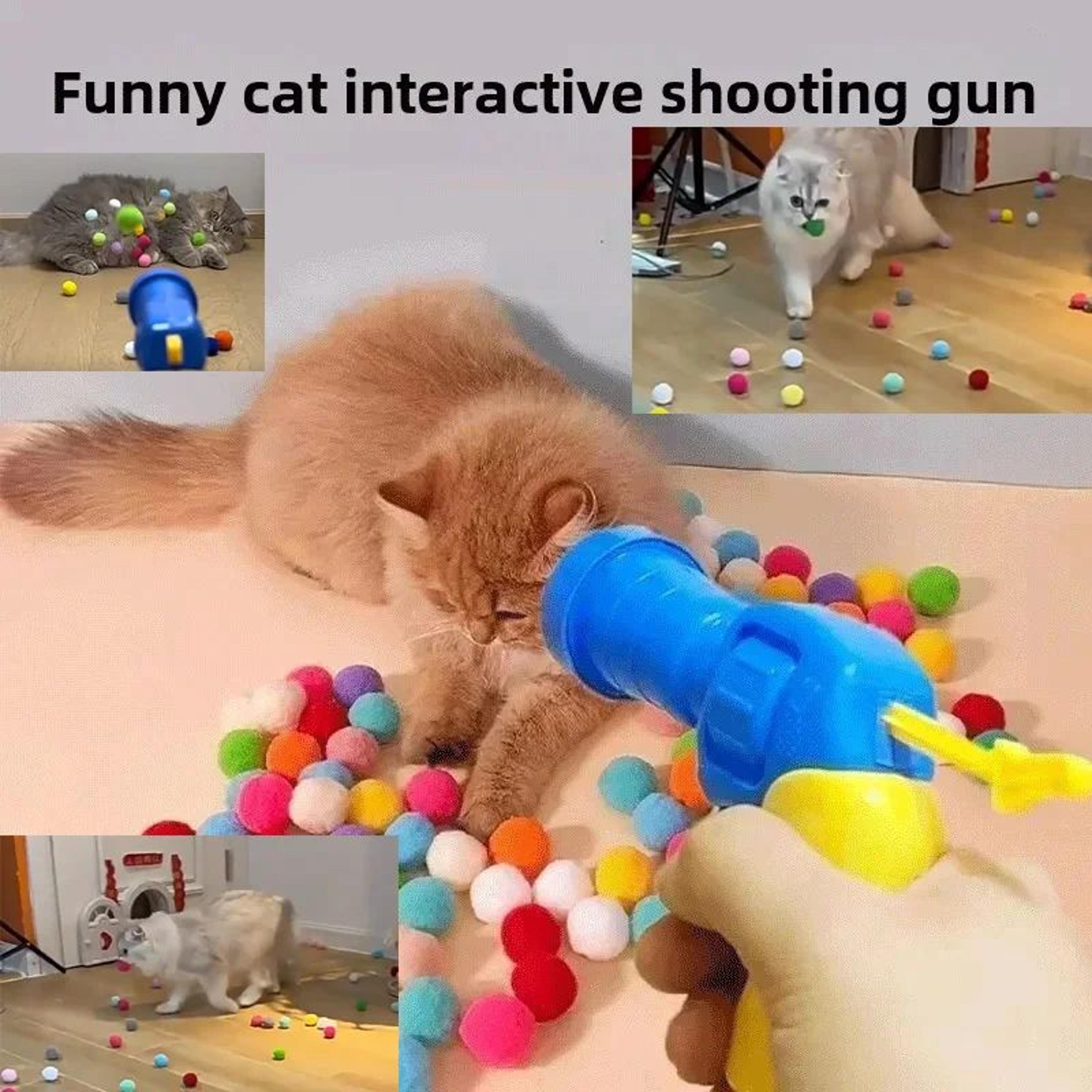 Cat Ball Launcher Interactive Toy Set 3
