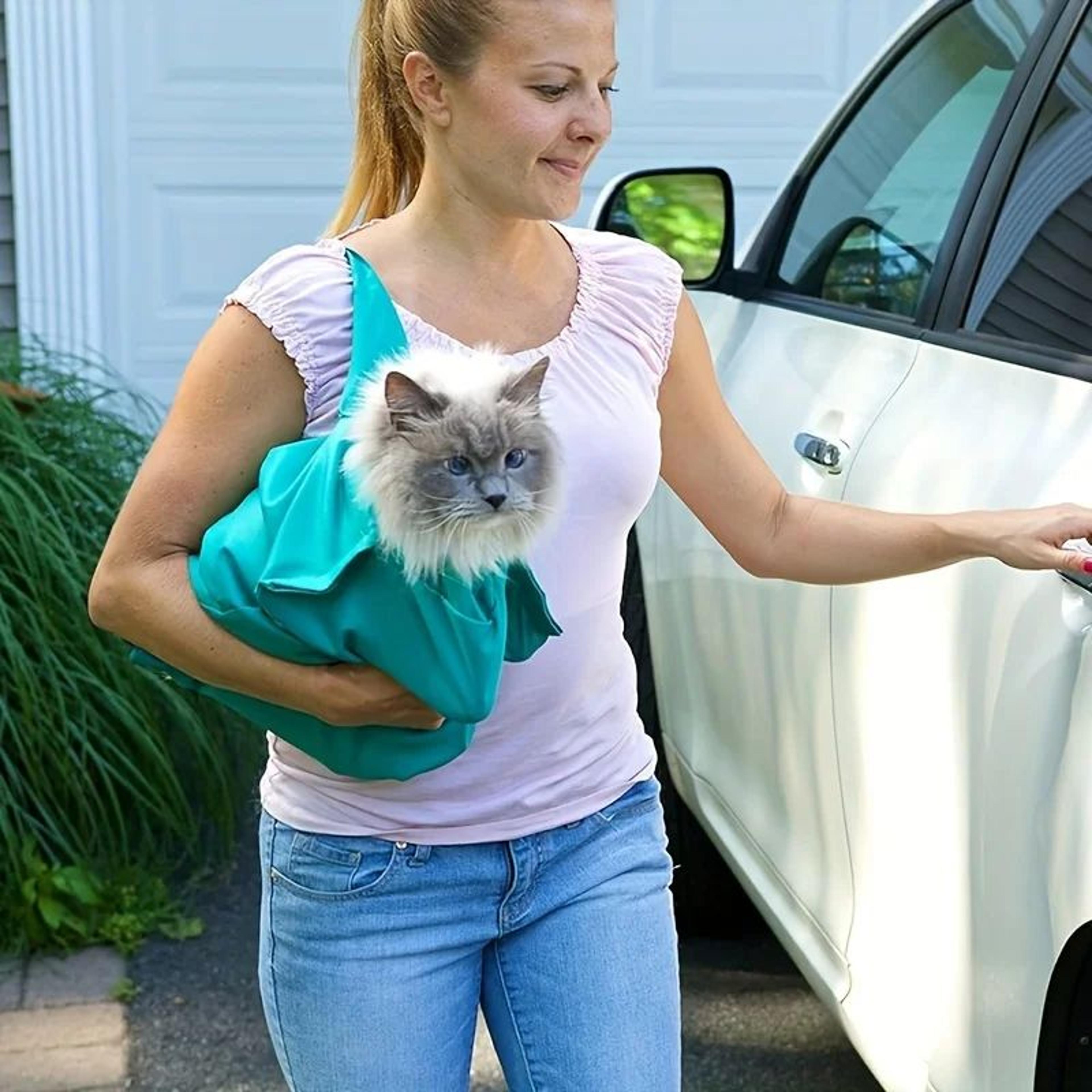 calmipaws soft pet travel bag for stress free transport