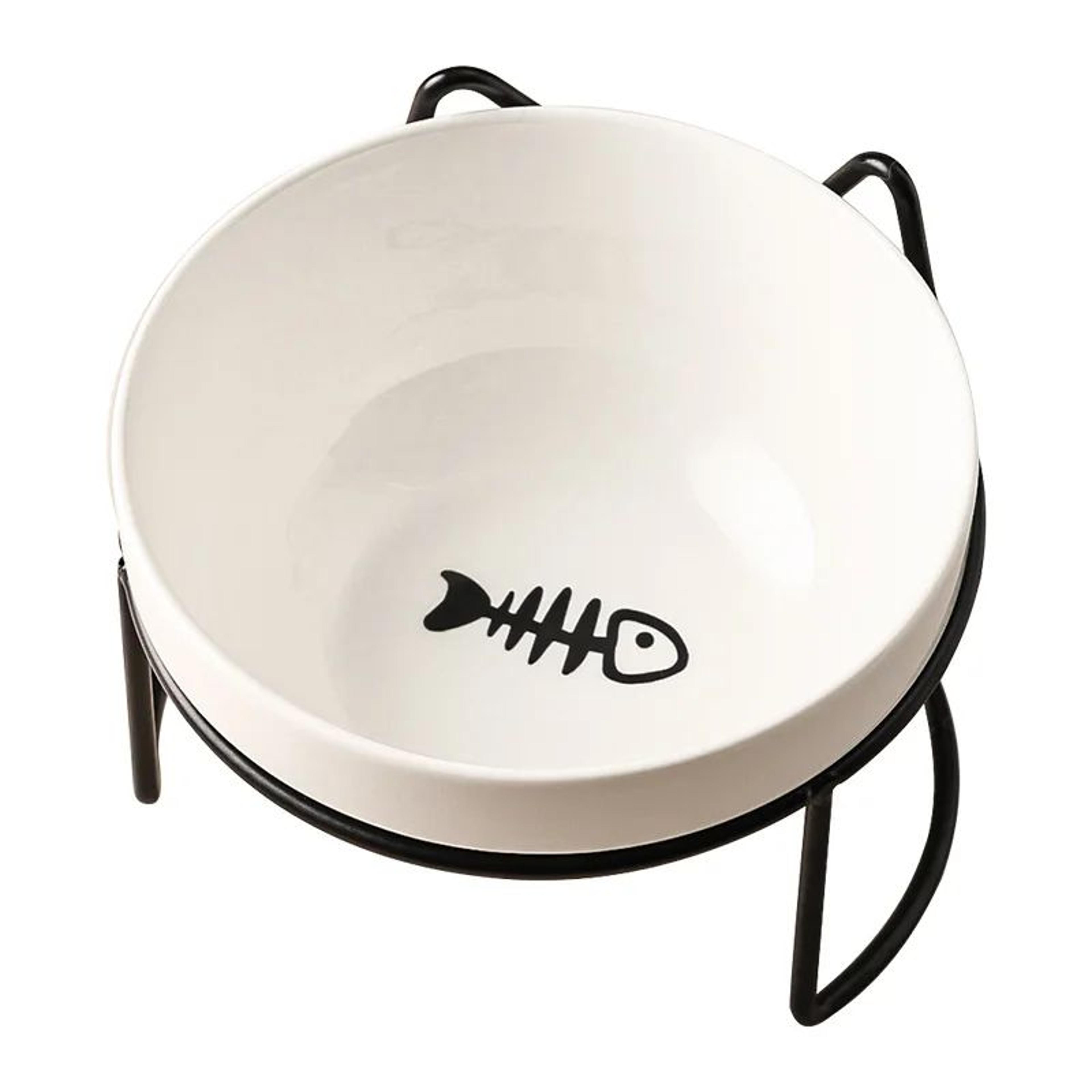 Elevated Ceramic Double Pet Bowl 12