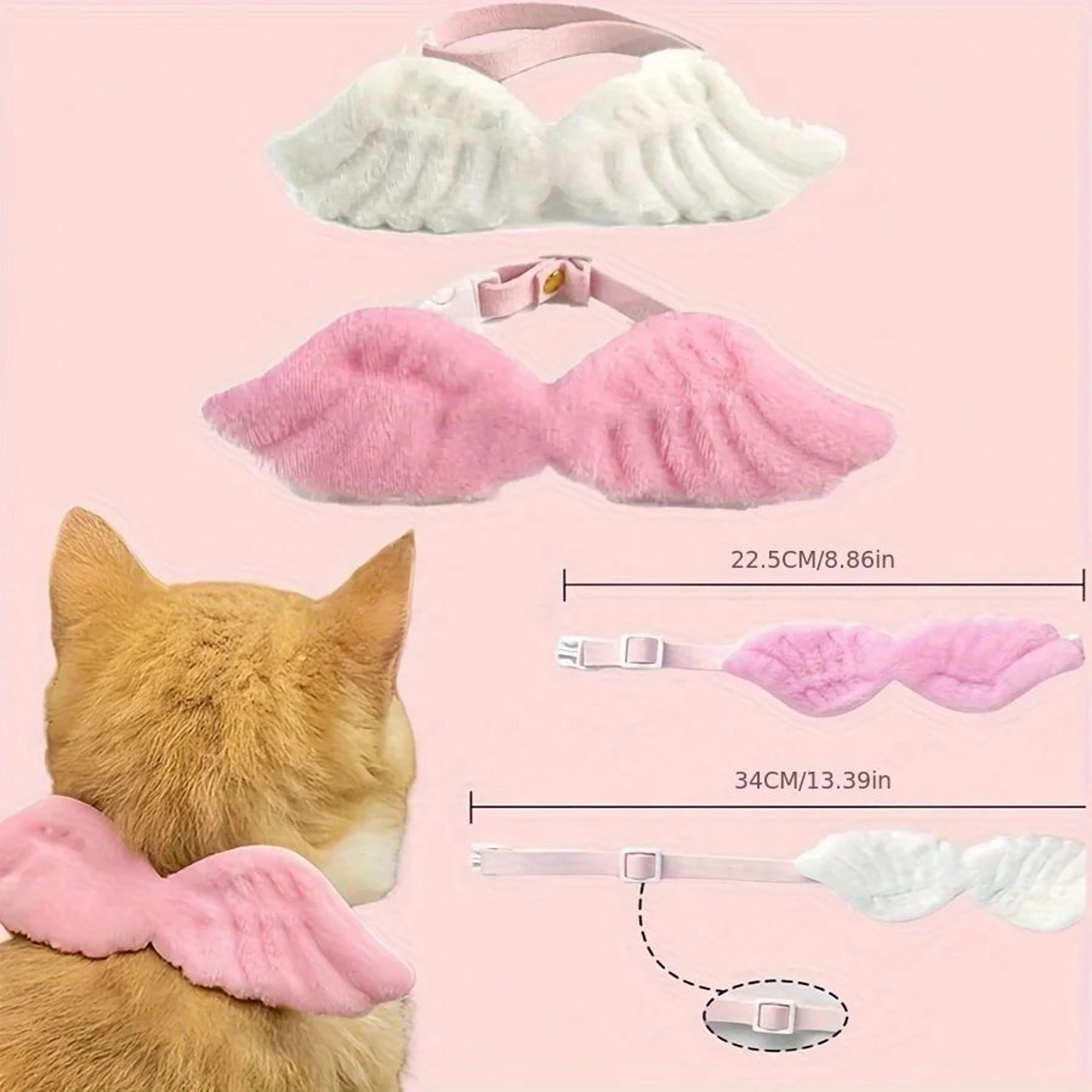 pet angel wings collar costume with bow tie