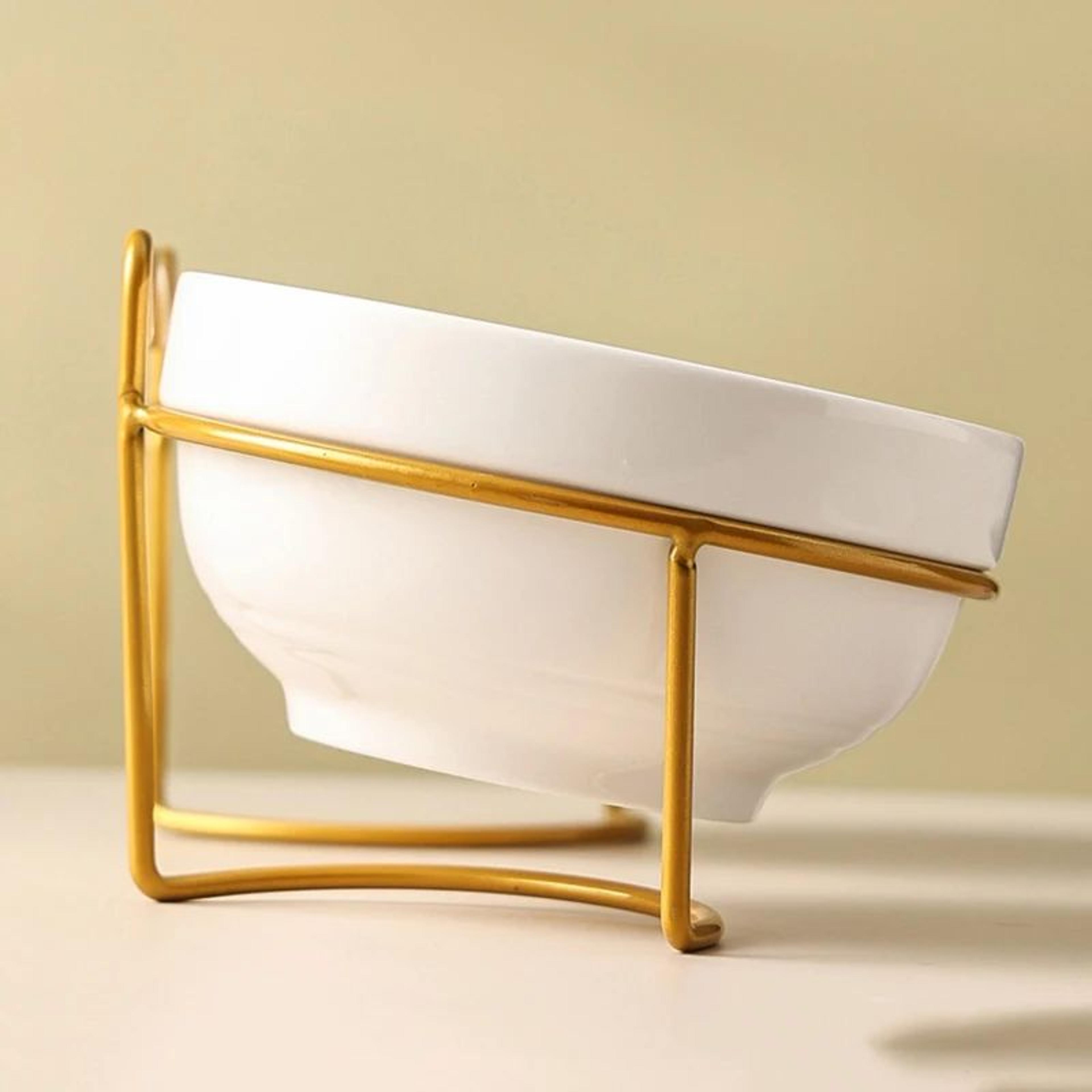 500ML Elevated Ceramic Pet Bowl With Raised Stand 4