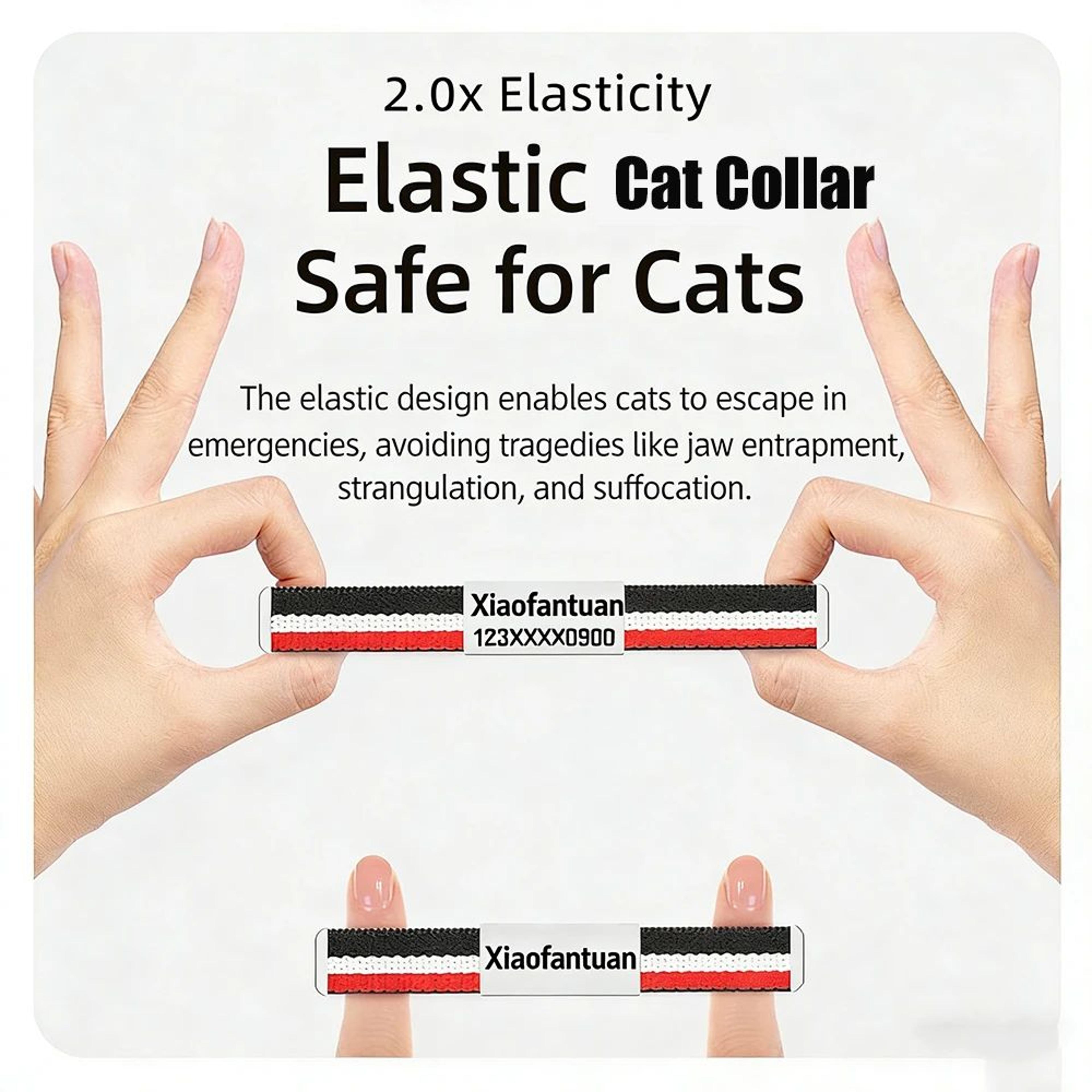 Personalized Cat Collar With Custom Name Tag 3