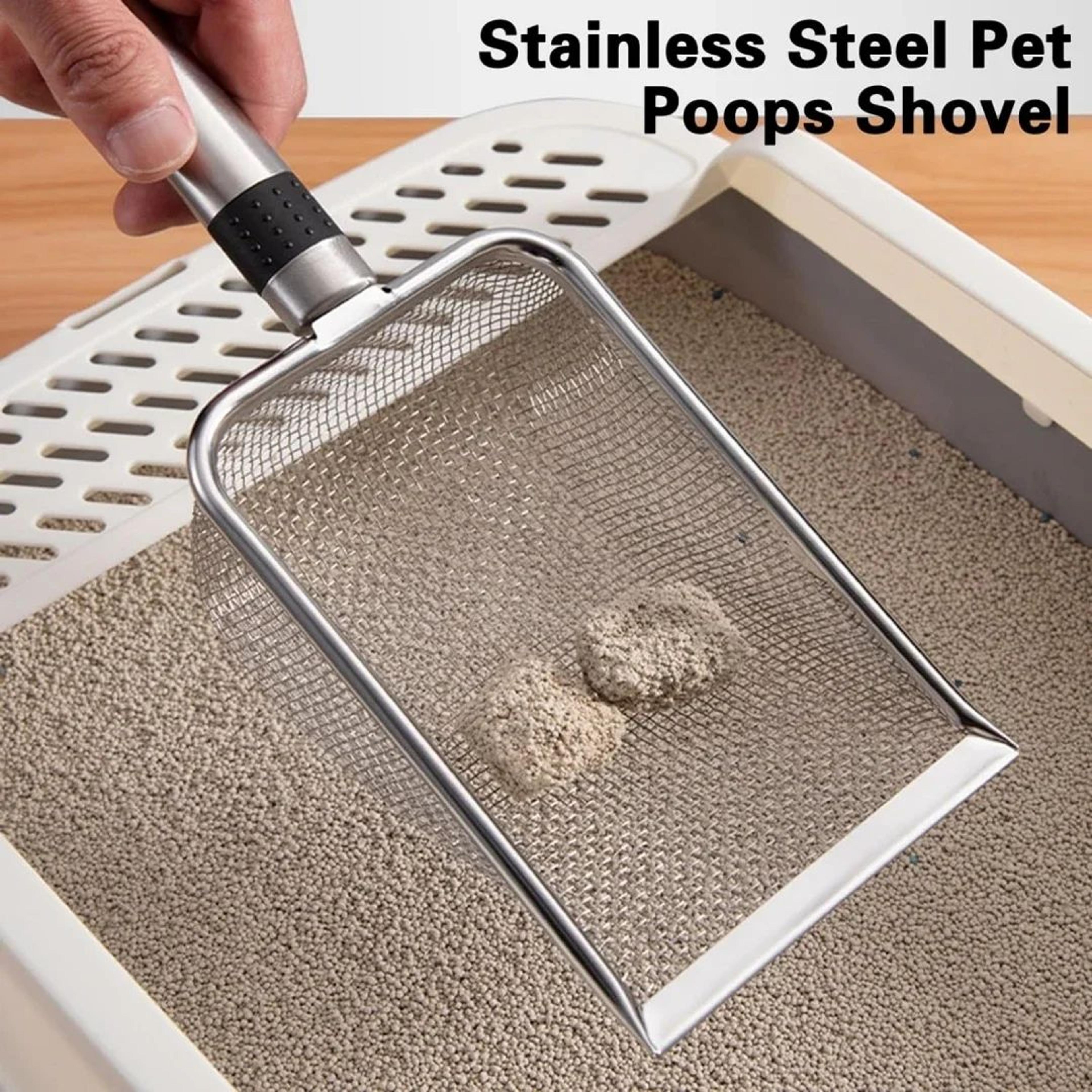 stainless steel cat litter scoop