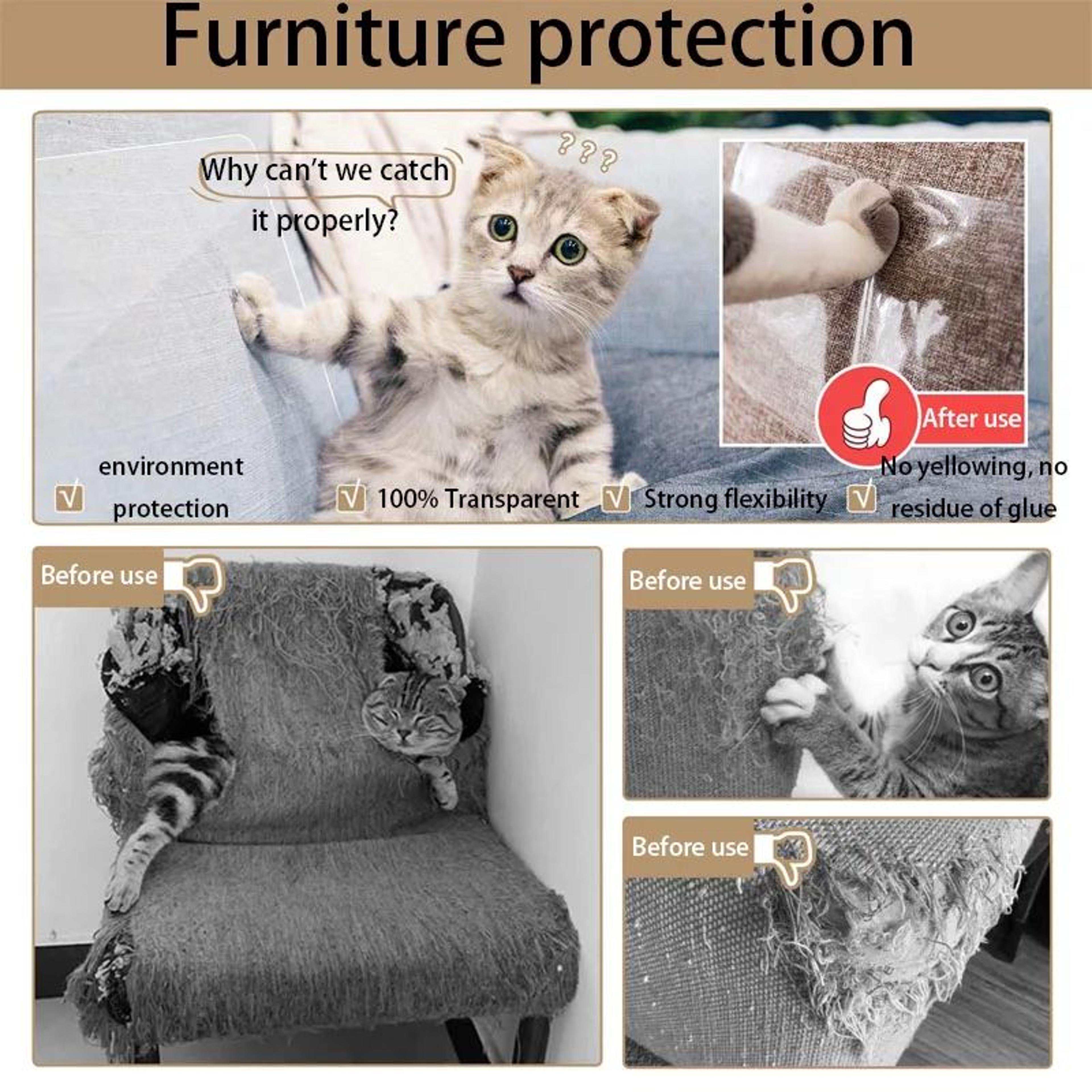 ClearShield Cat Furniture Protector Transparent Scratch Guard Roll 5