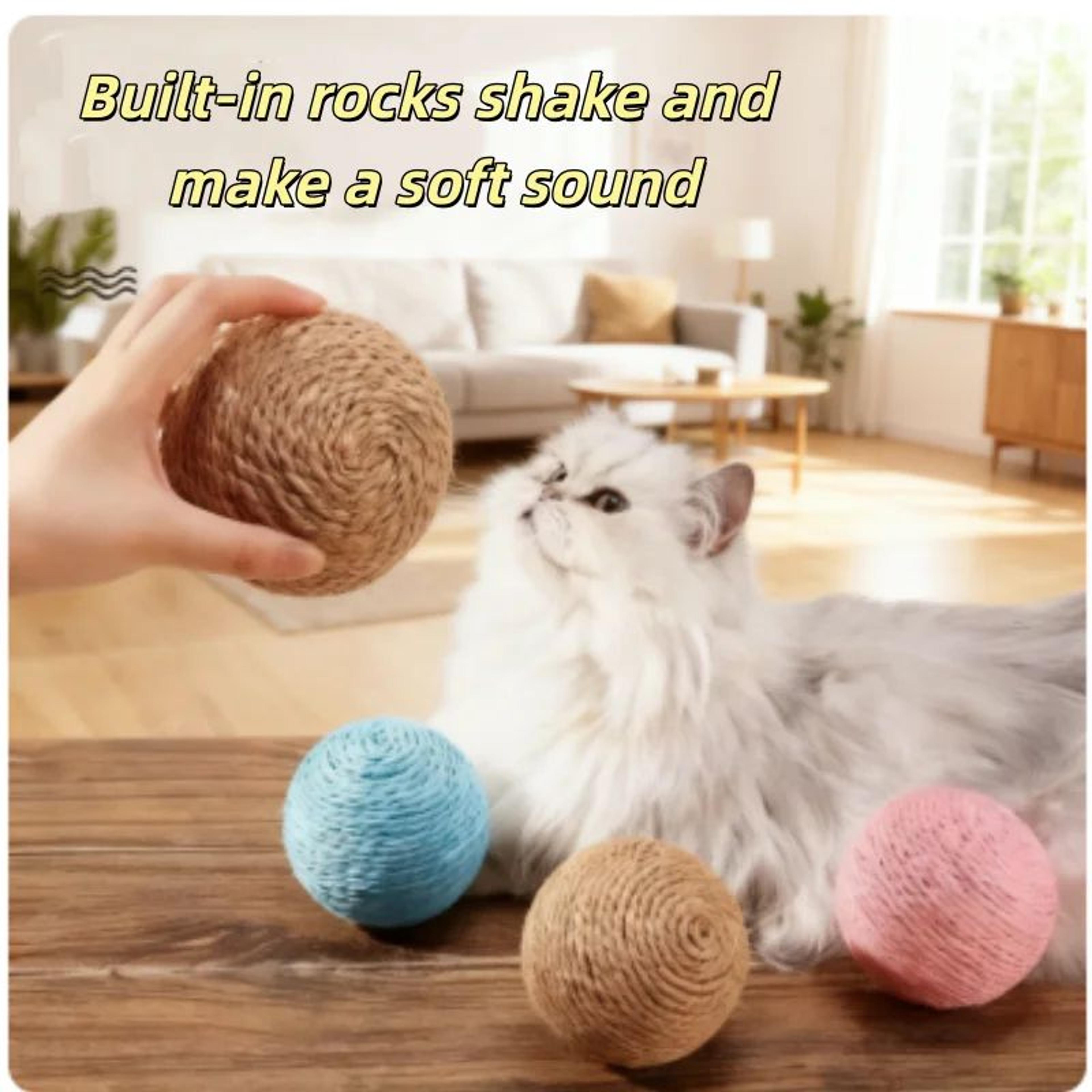 SisalRoll Interactive Cat Scratching Ball Teething Toy 0