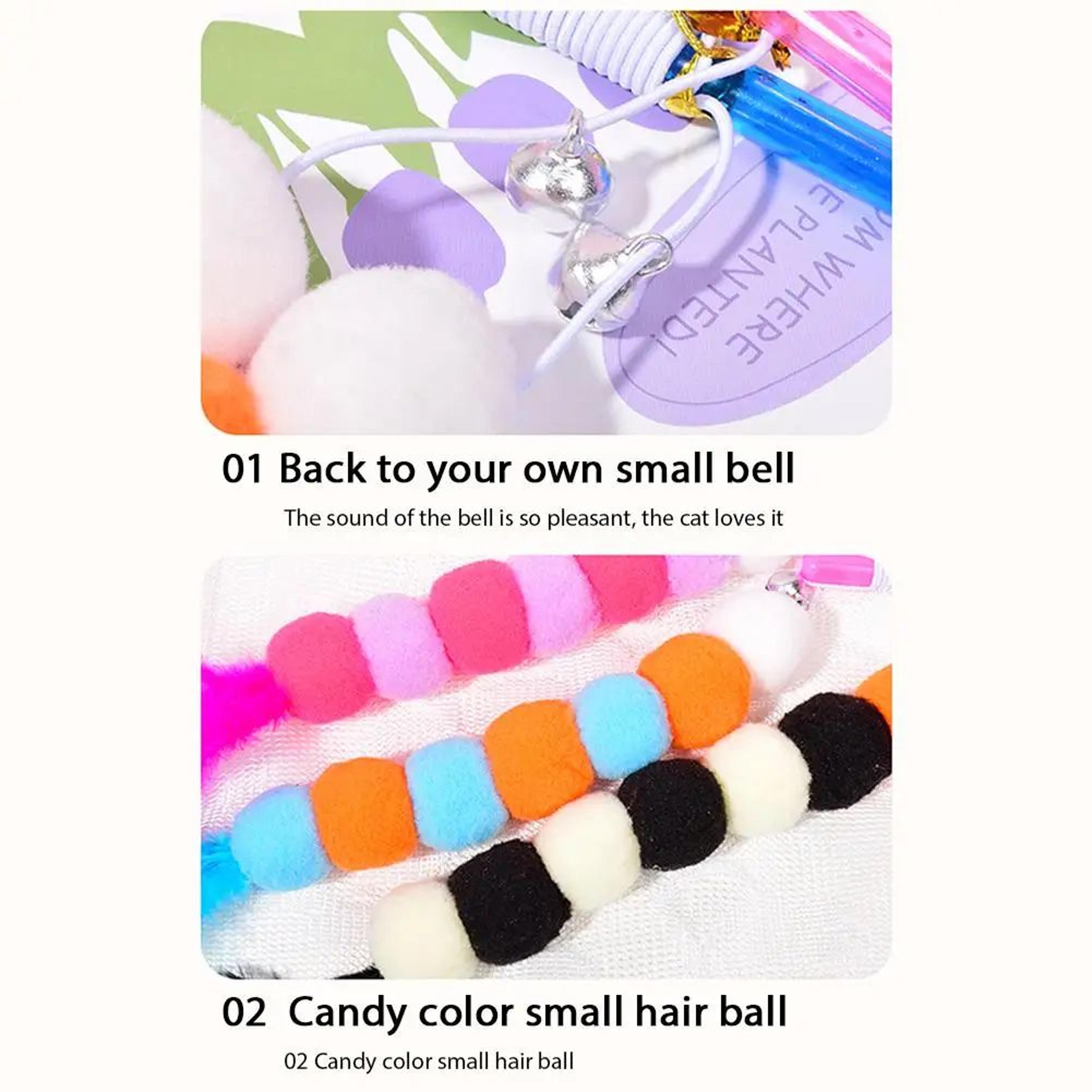 Interactive Caterpillar Cat Teaser Wand Toy With Elastic Rope 5