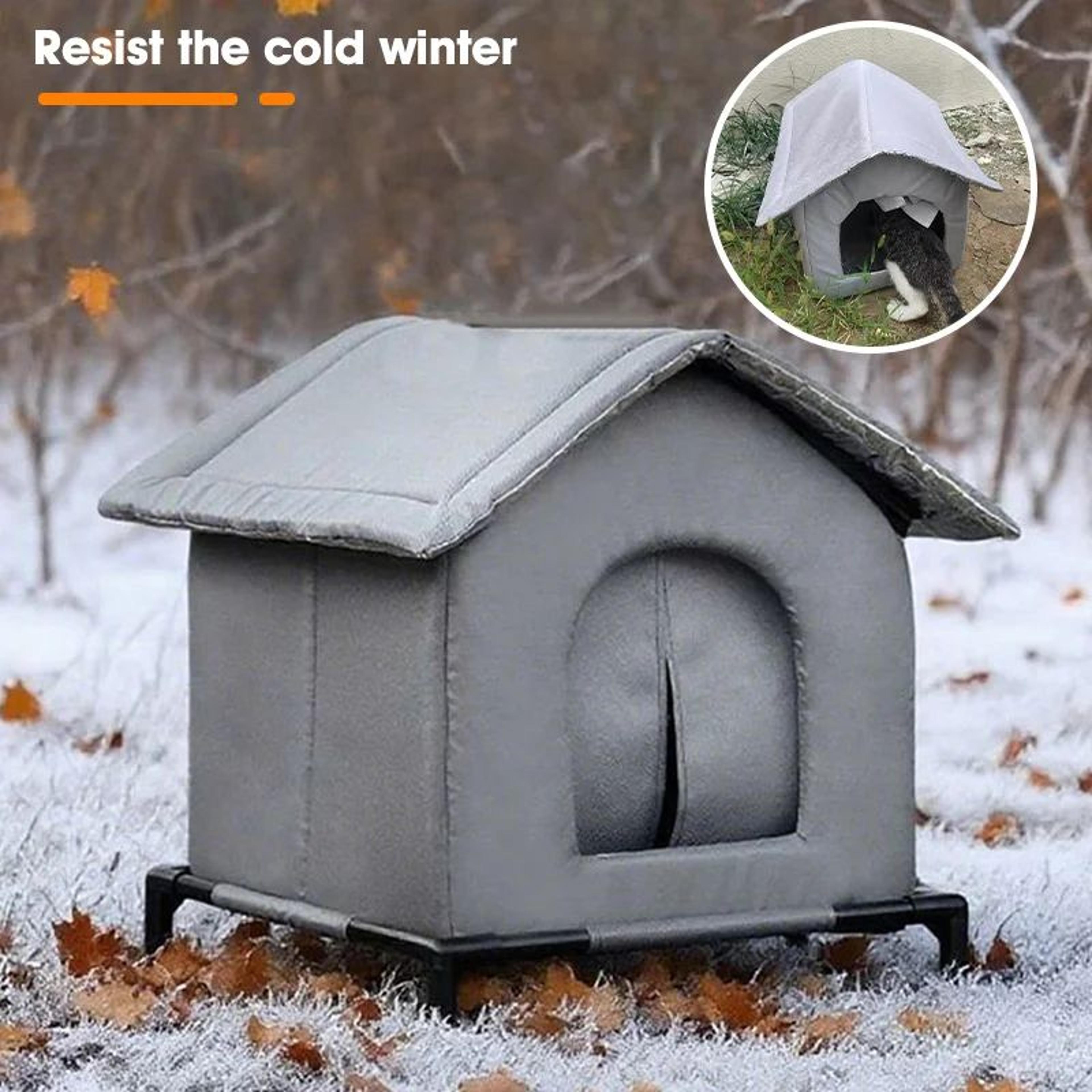 waterproof insulated outdoor cat shelter foldable pet house for cats and small dogs