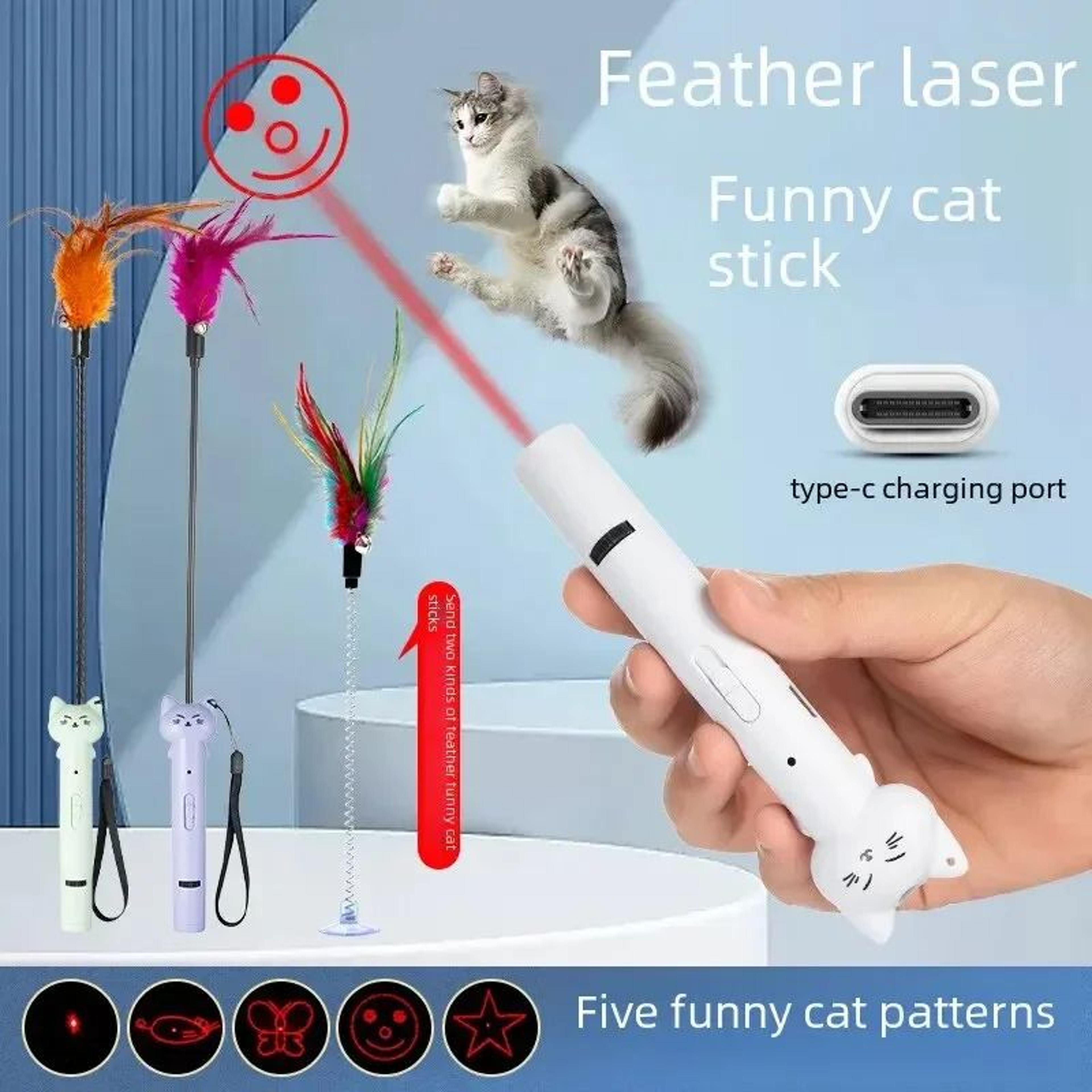 USB Rechargeable Laser Cat Toy With Interactive Light Patterns 1