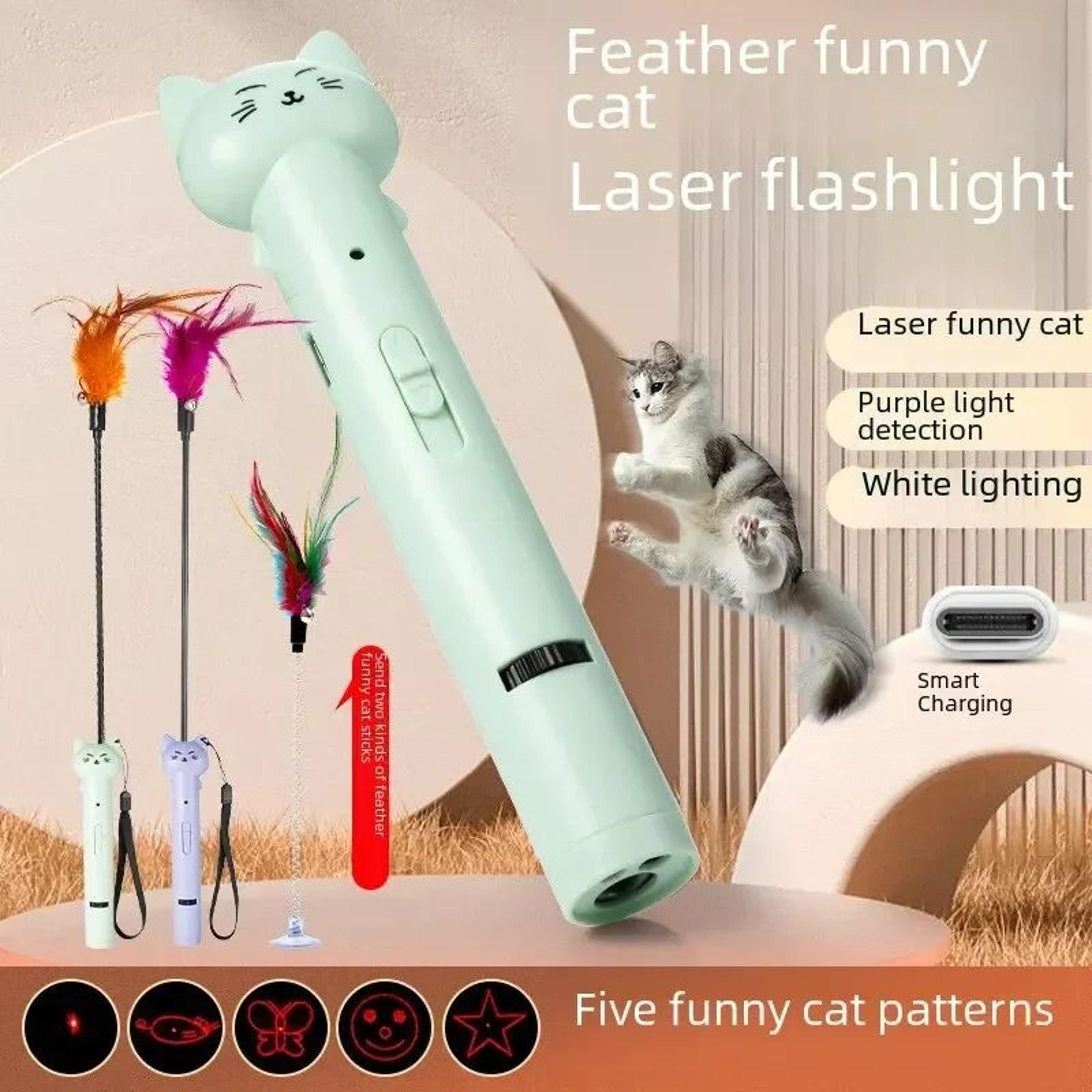 USB Rechargeable Laser Cat Toy With Interactive Light Patterns 2