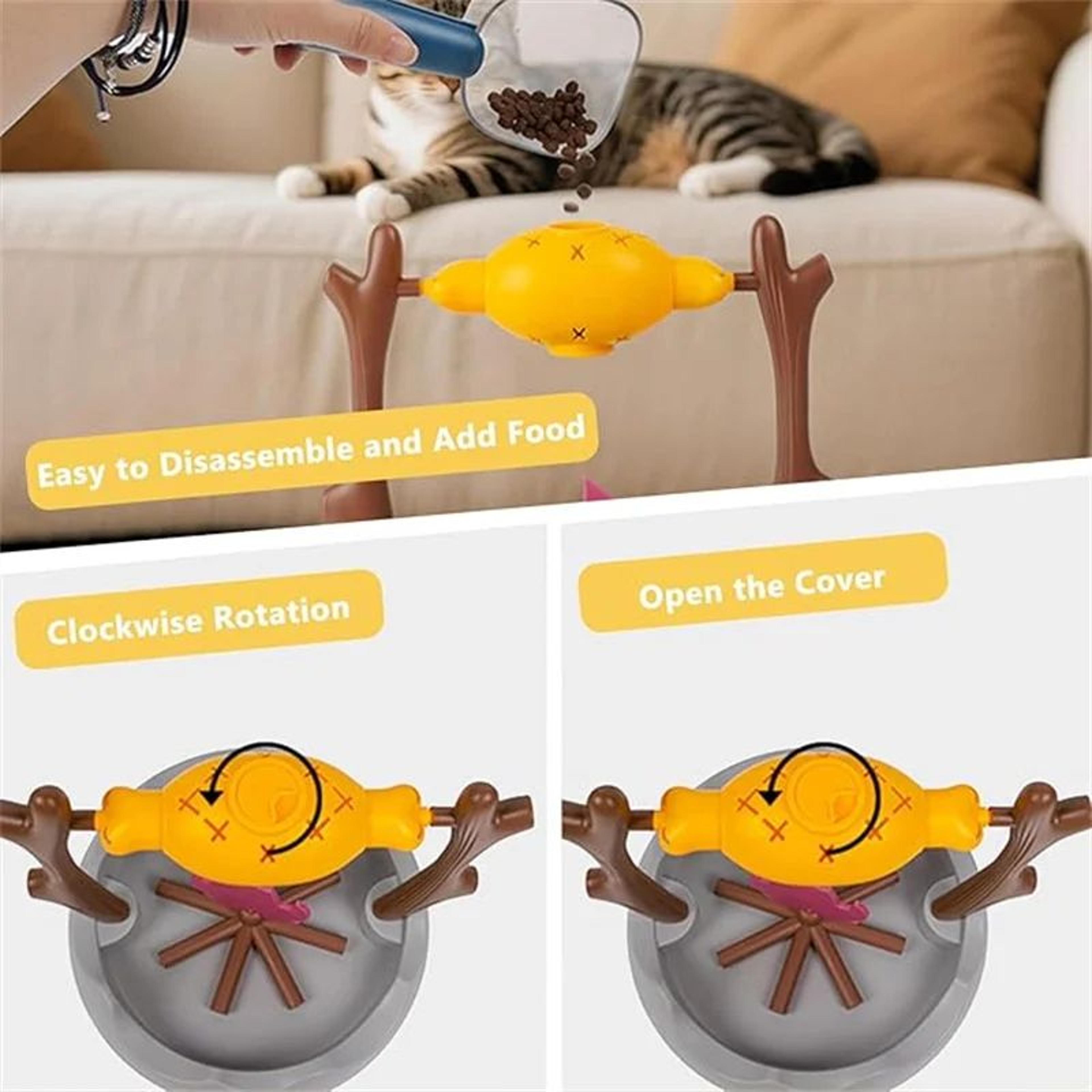 SmartSpin Cat Treat Puzzle Feeder Slow Feeding Interactive Toy 3
