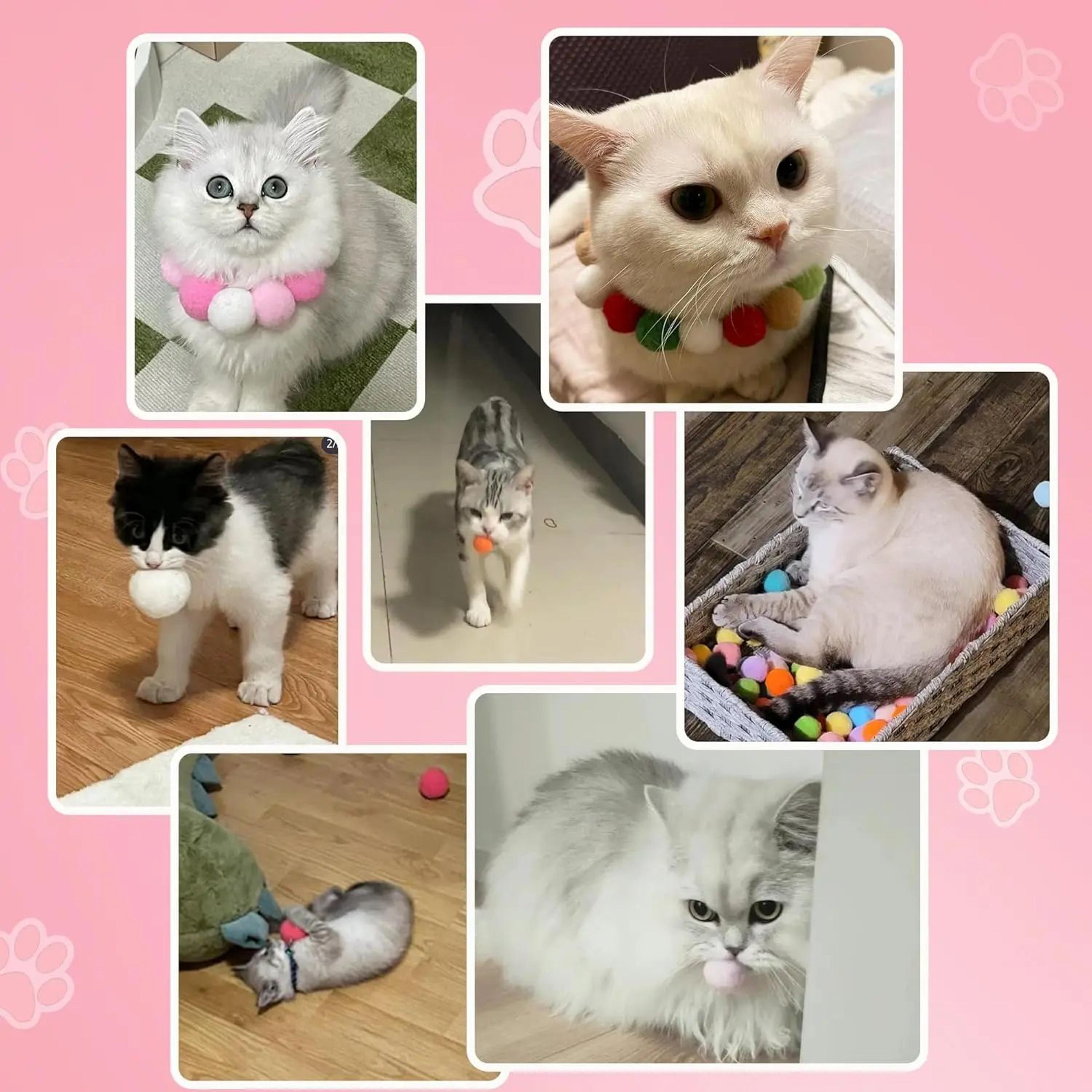 ColorBounce Plush Cat Toy Balls Interactive Training Set 5