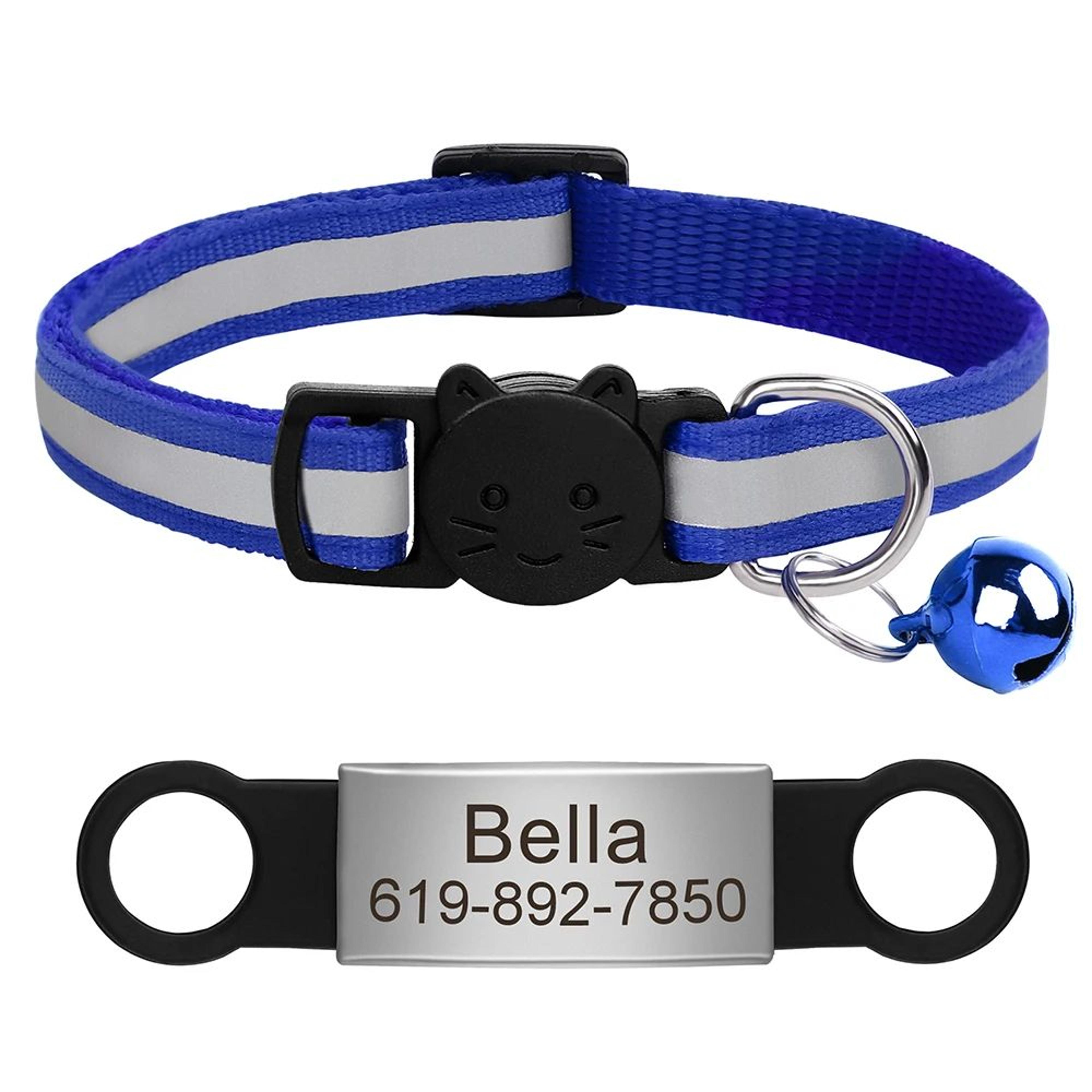 SafeTag Personalized Reflective Cat Collar With Engraved Nameplate 8