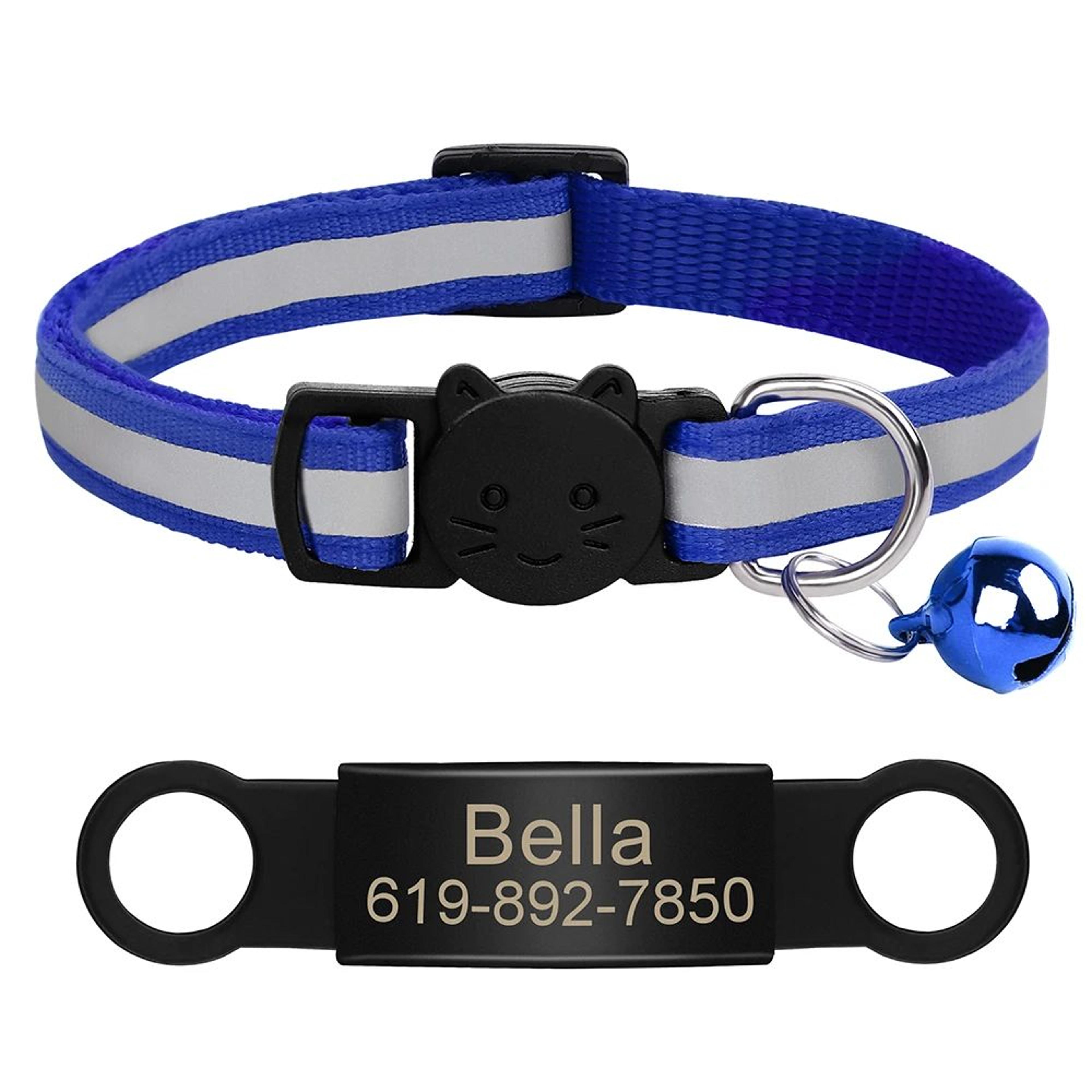 SafeTag Personalized Reflective Cat Collar With Engraved Nameplate 9