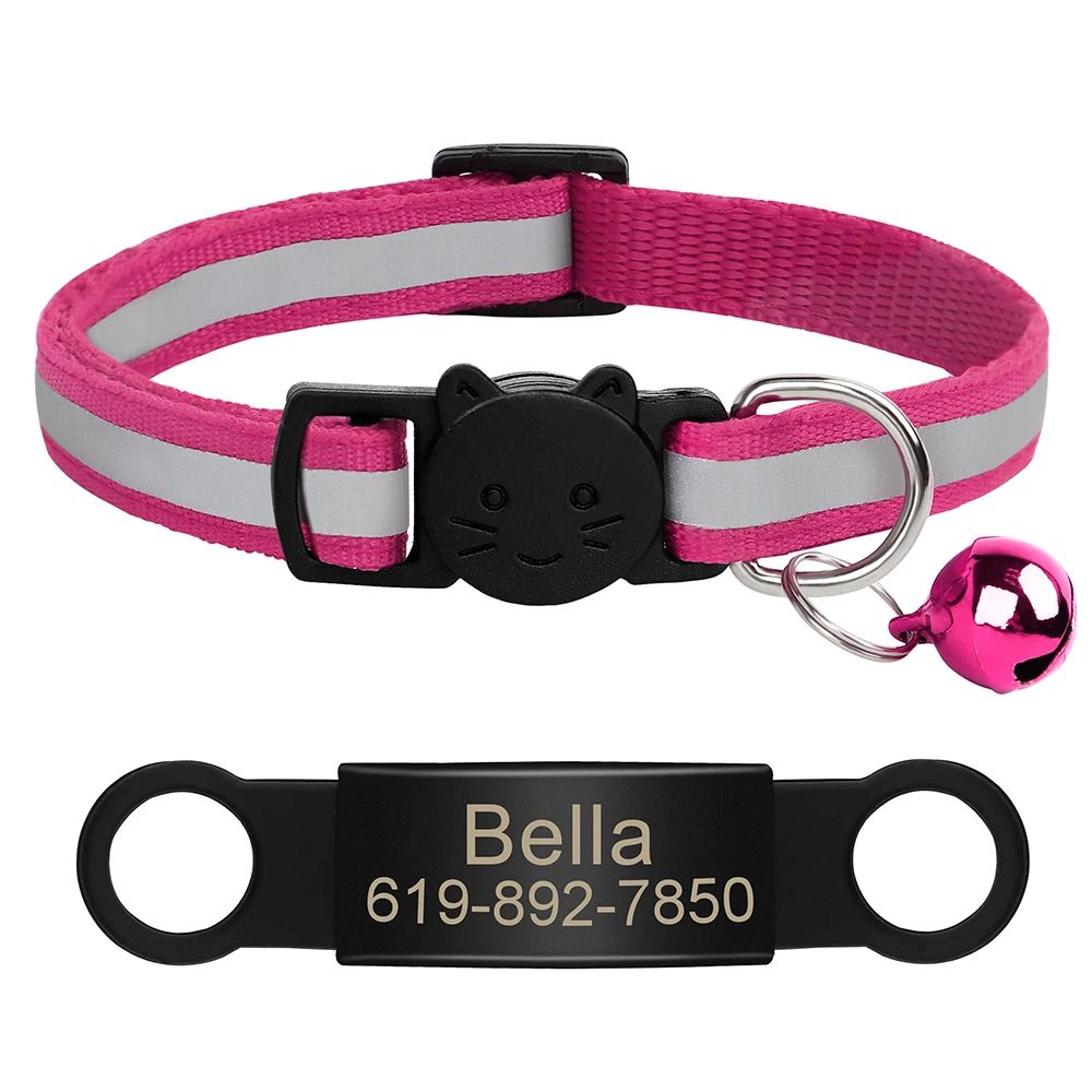 SafeTag Personalized Reflective Cat Collar With Engraved Nameplate 27