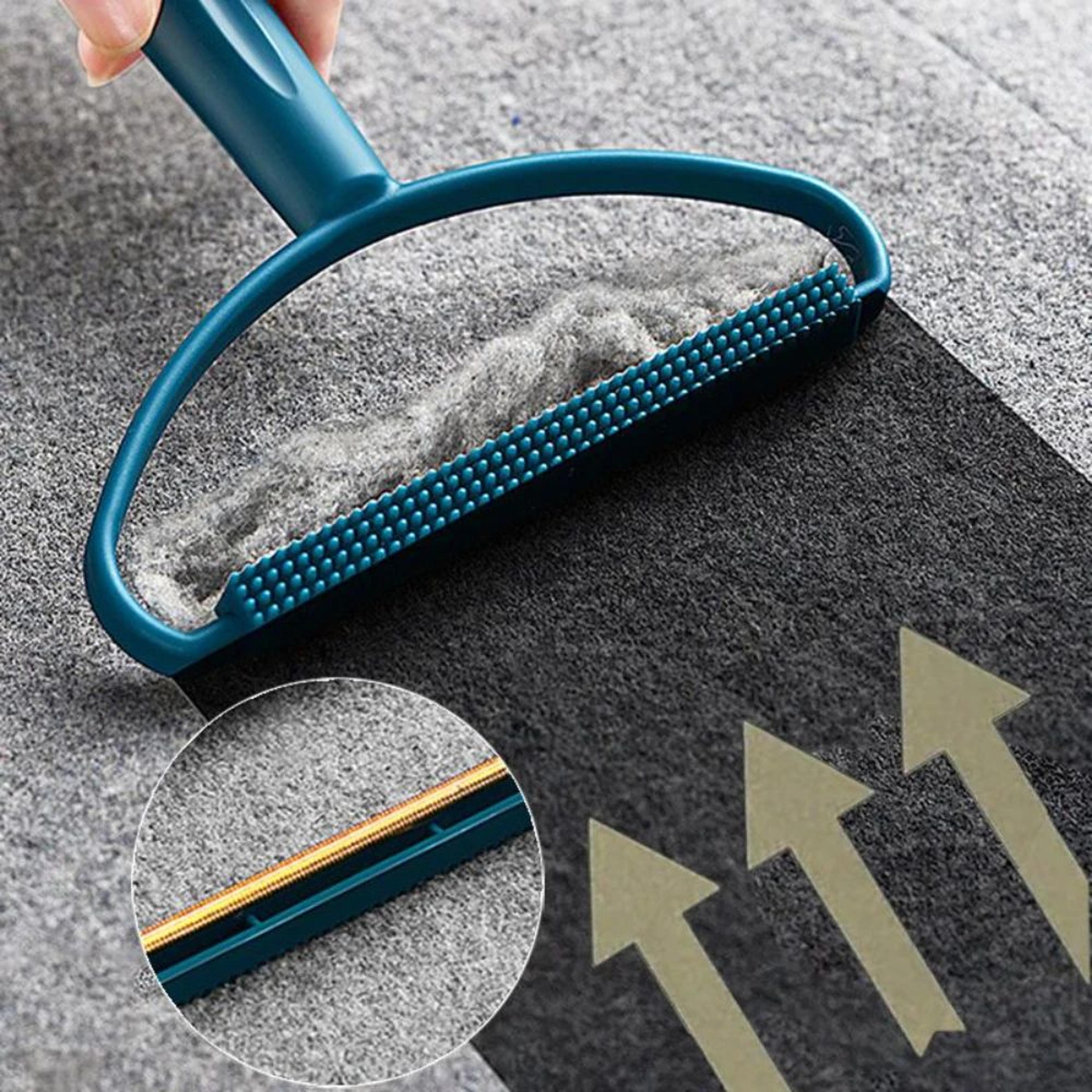 portable double sided silicone pet hair remover brush