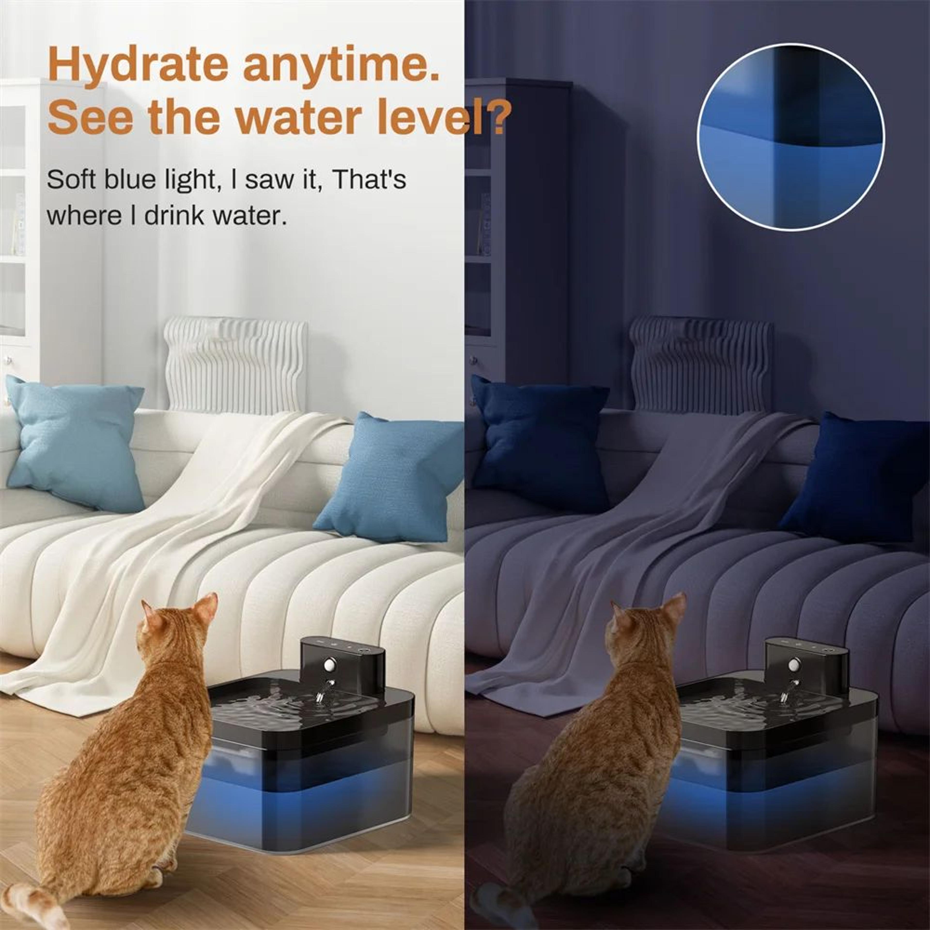 Wireless Cat Water Fountain 22L Motion Sensor Automatic Pet Water Dispenser 4
