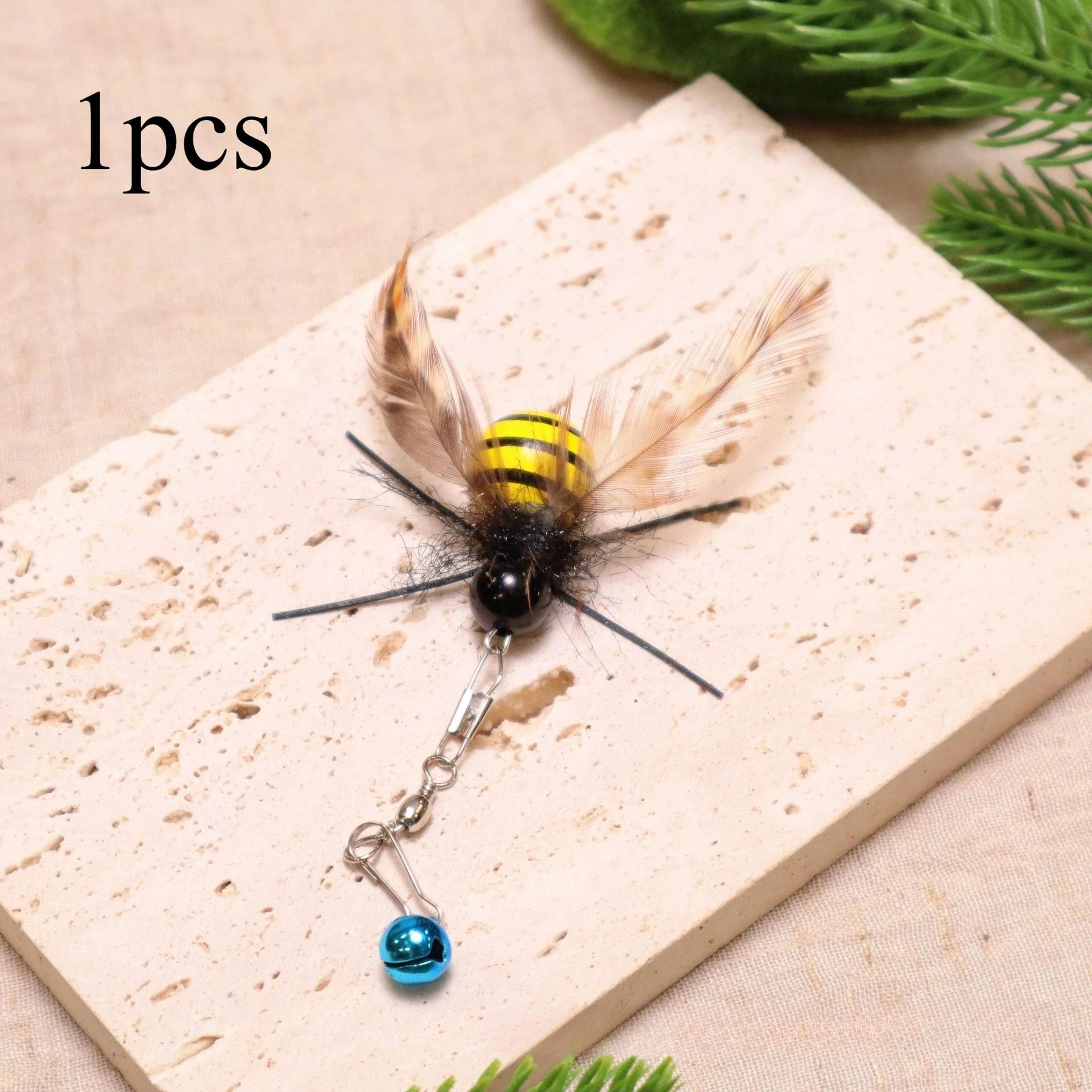 Interactive Feather Insect Cat Teaser Toy Replacement Set 8
