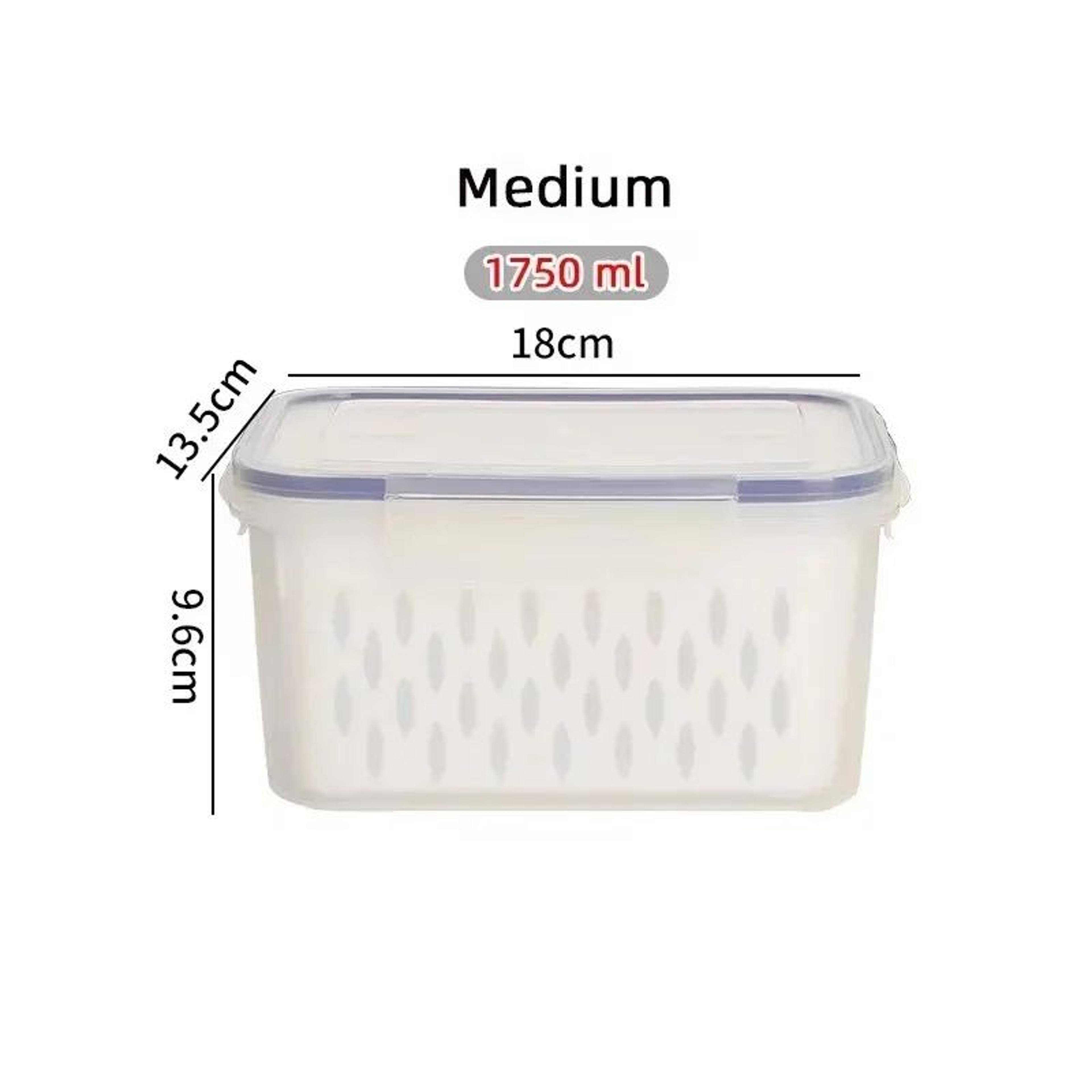 Double Layer Fresh Food Storage Container With Drain Basket 5