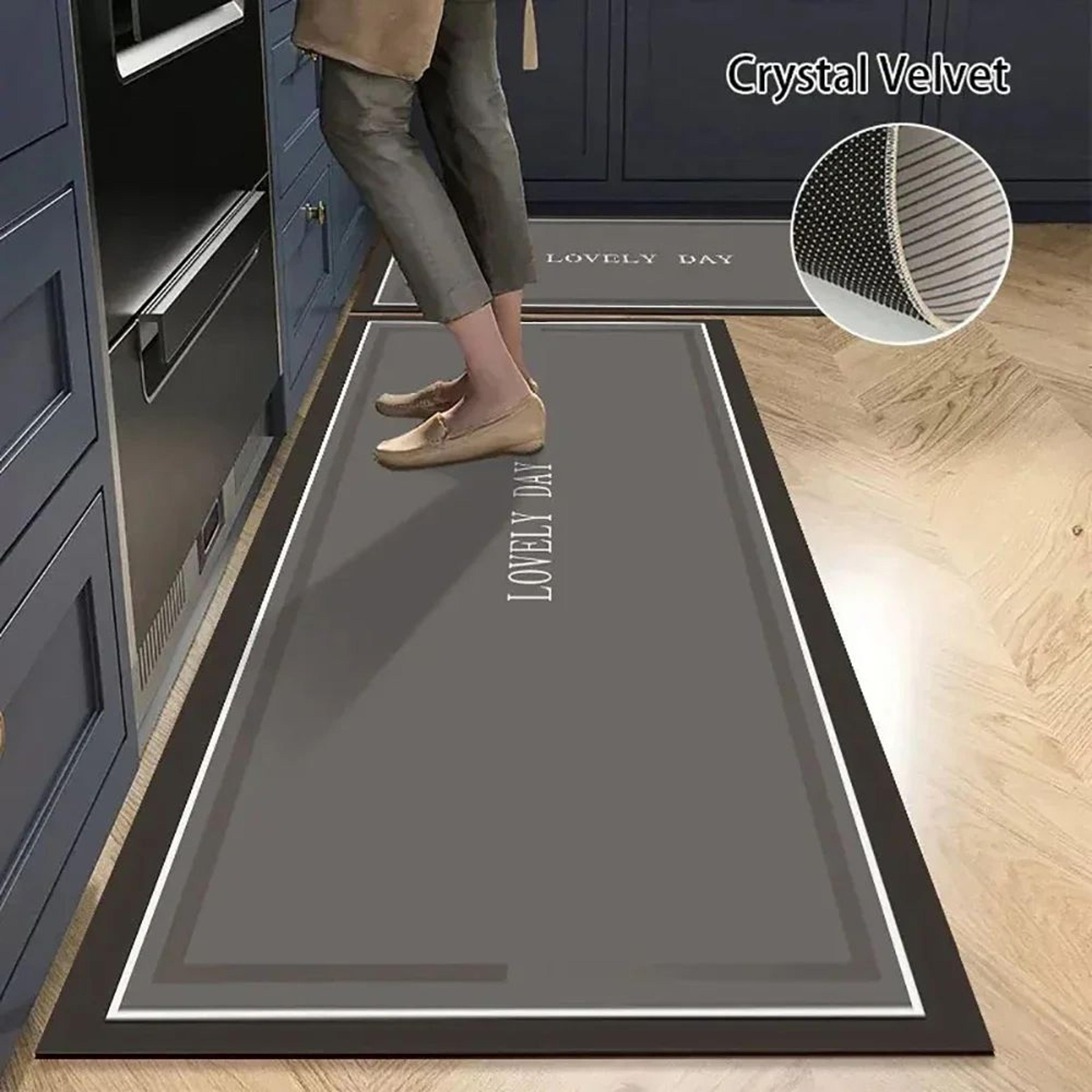 Crystal Velvet Kitchen Runner Mat Absorbent Non Slip Floor Rug 21