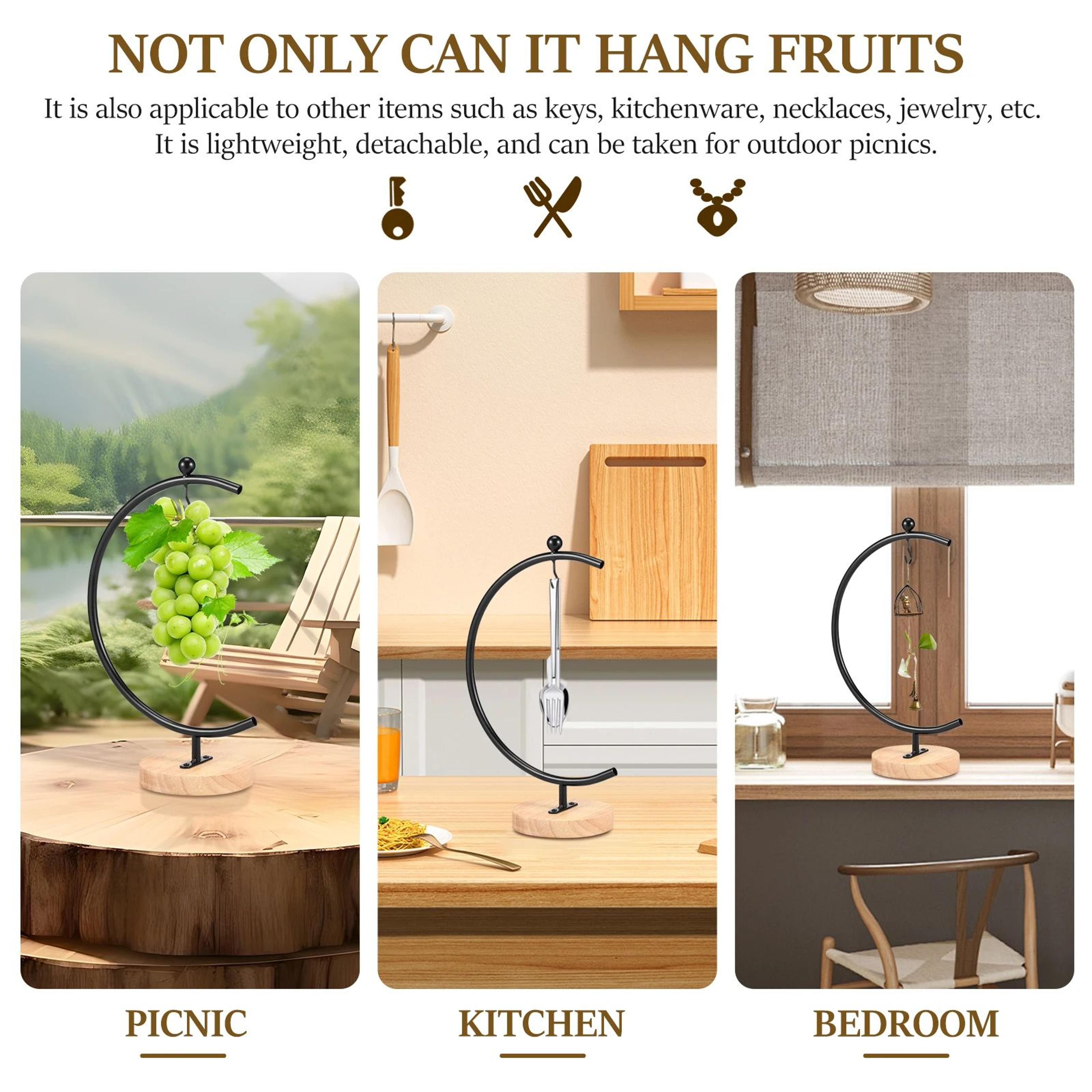 Moon Shape Banana Holder Countertop Fruit Storage Stand 5