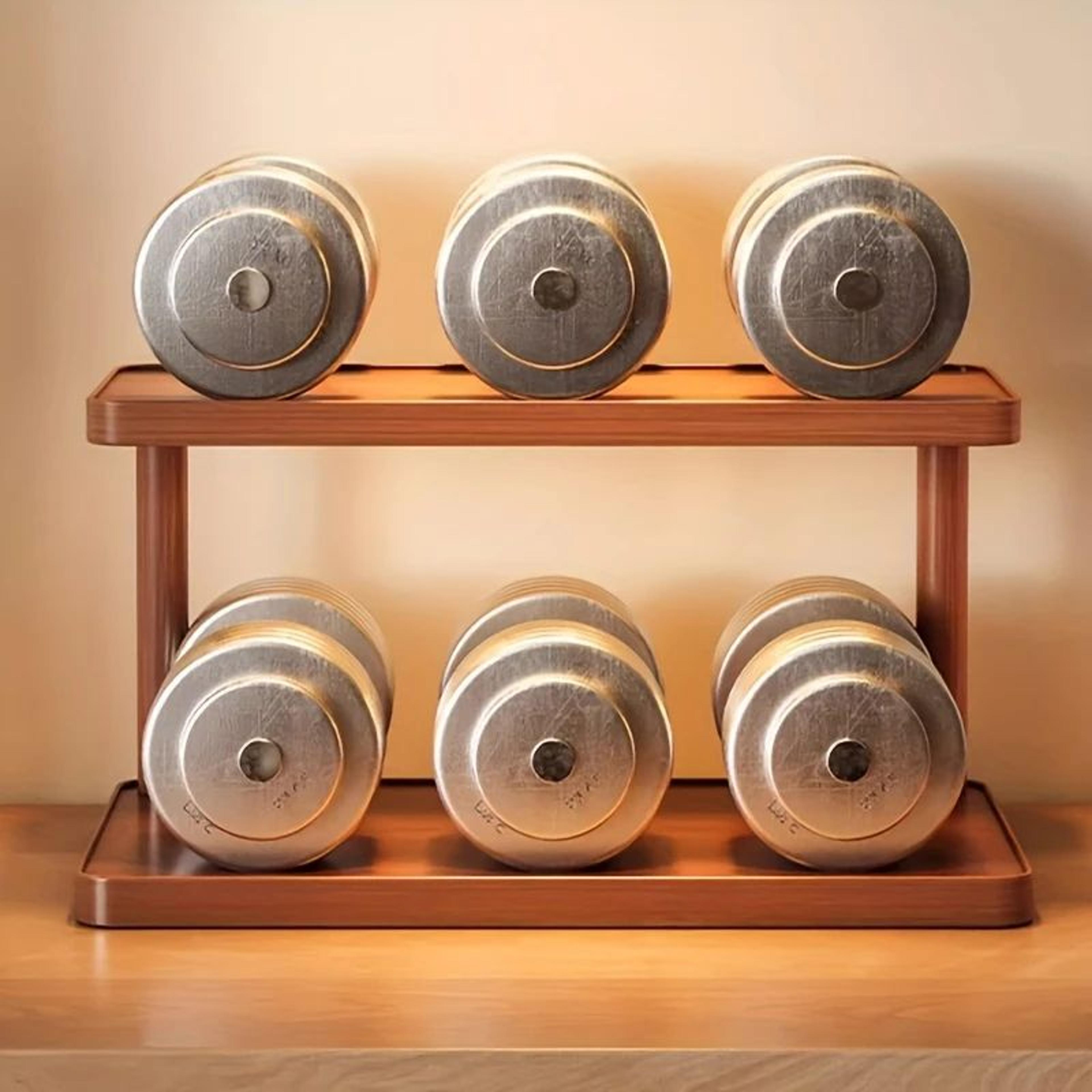 2 Tier Wooden Countertop Storage Rack Spice And Tea Organizer Shelf 1