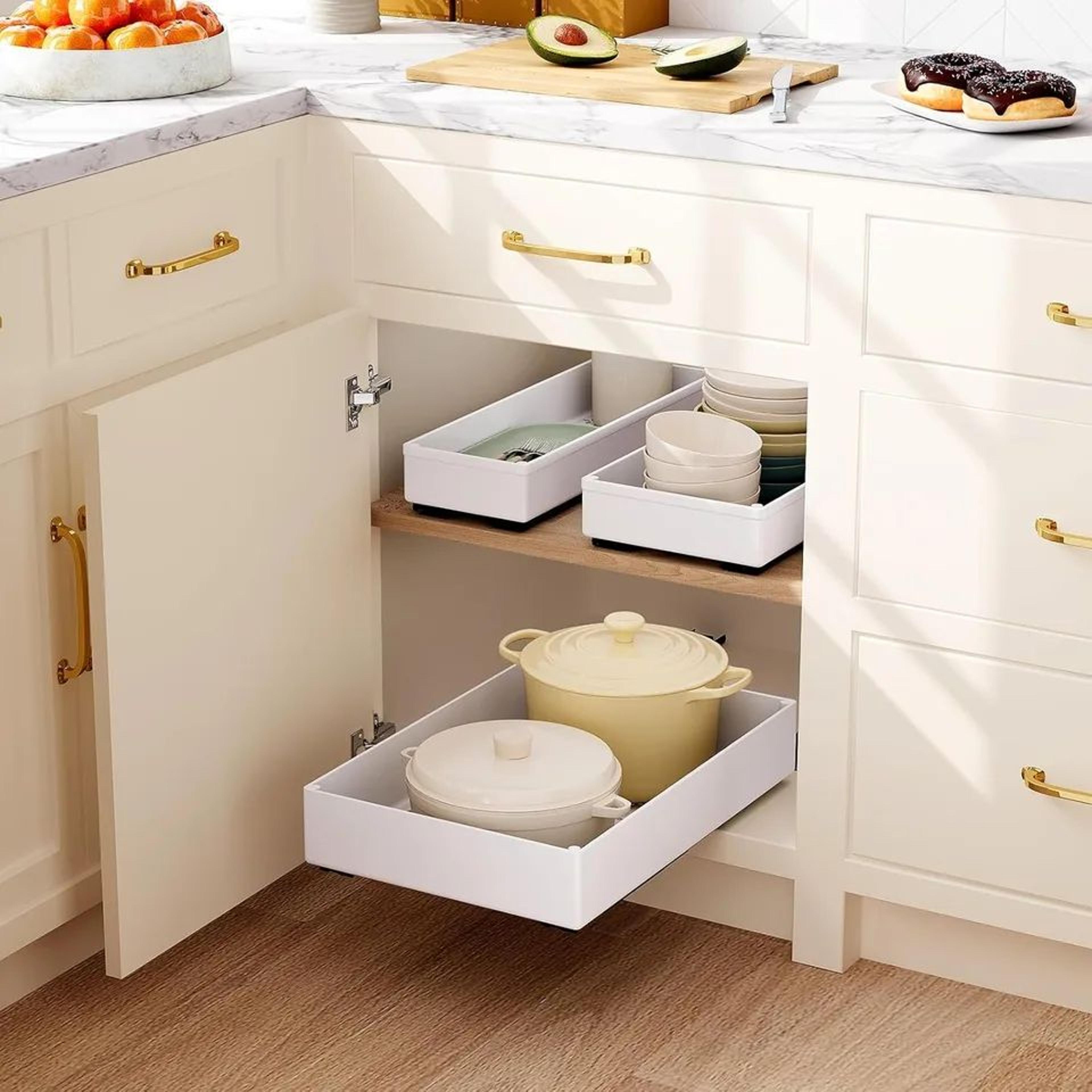 SlideEase Pull Out Cabinet Organizer Rack 2
