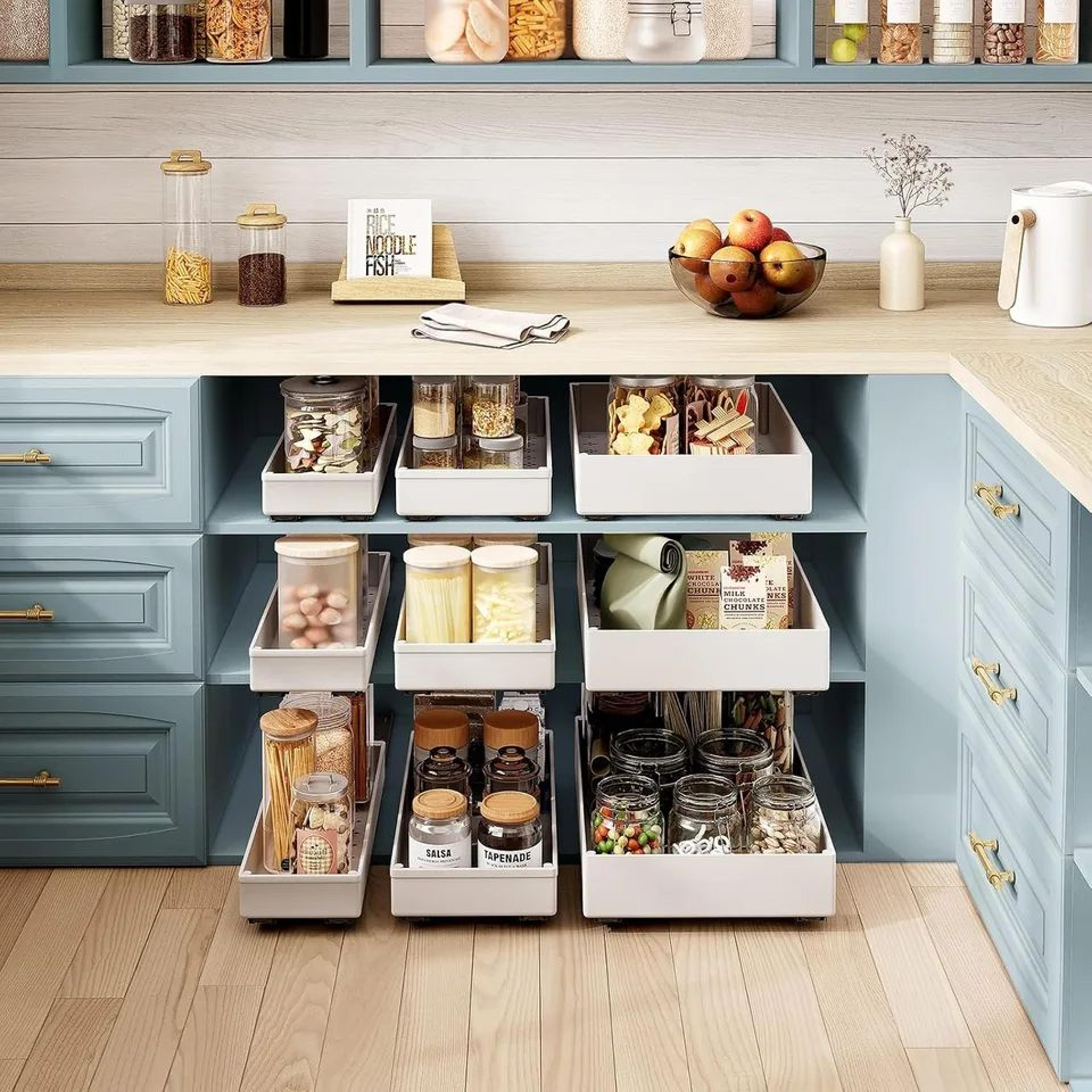 SlideEase Pull Out Cabinet Organizer Rack 5