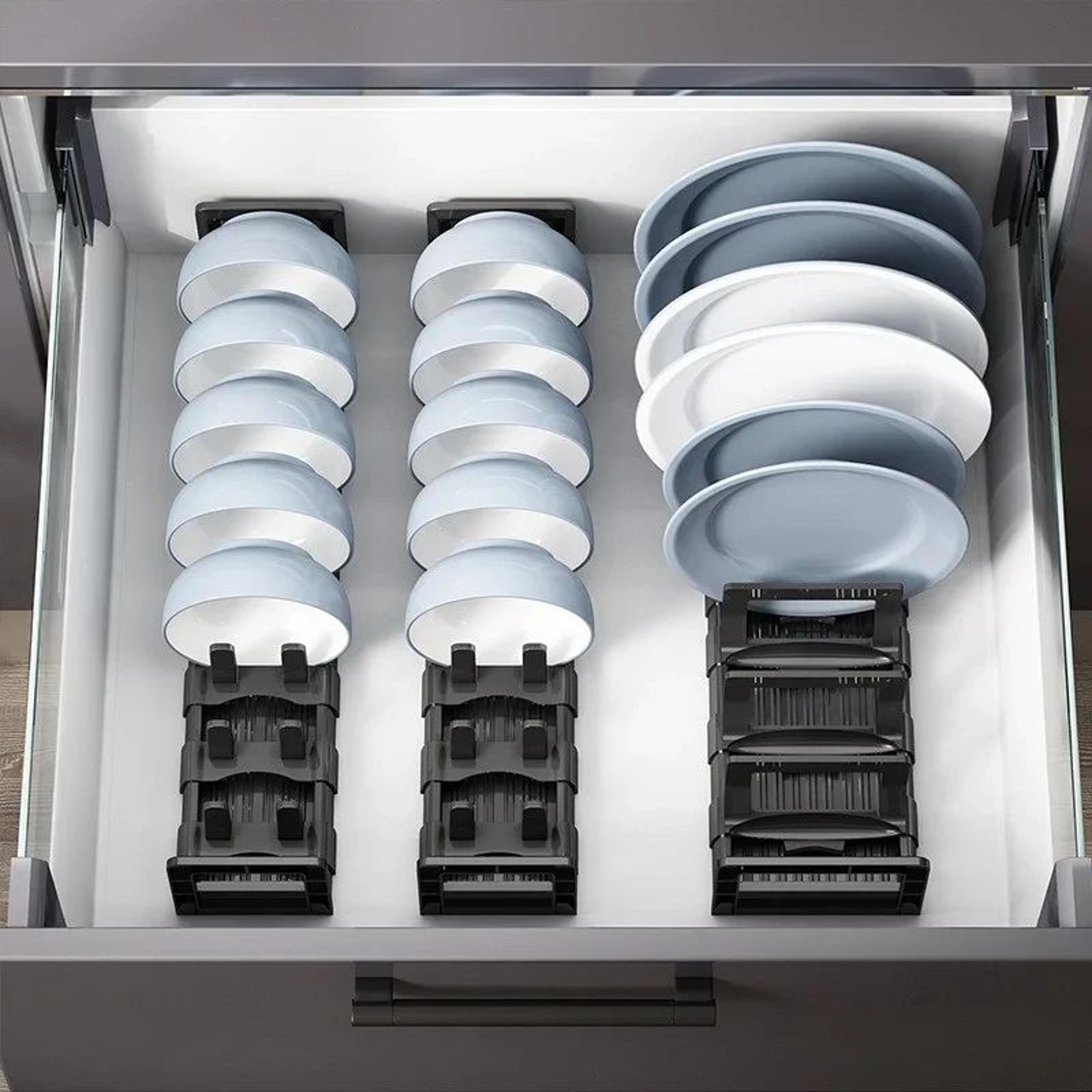 SpaceSaver Adjustable Under Cabinet Dish Drying Rack Organizer 2