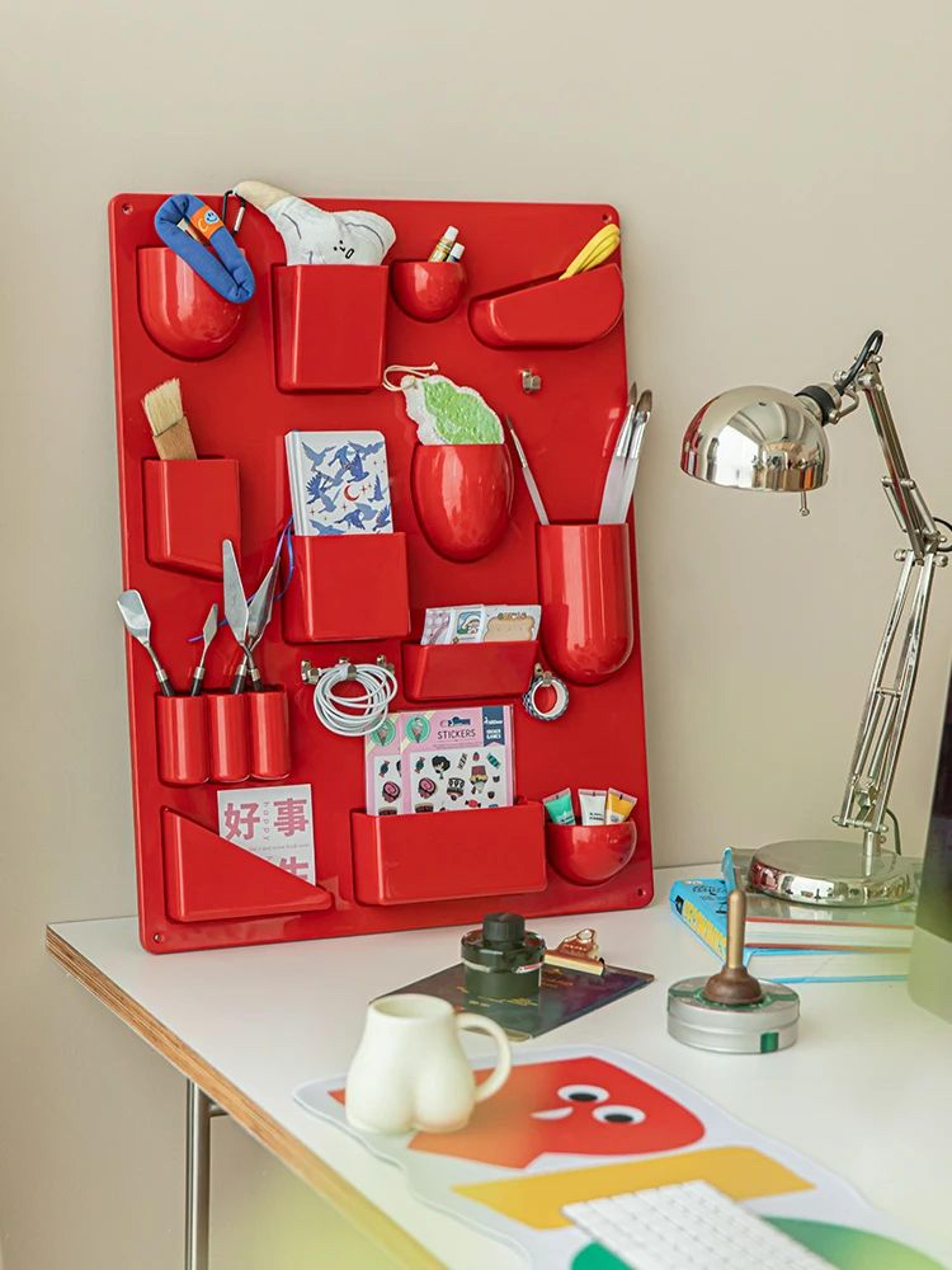 FlexiStore Wall Mounted Organizer Shelf With Adjustable Storage And Hooks 2