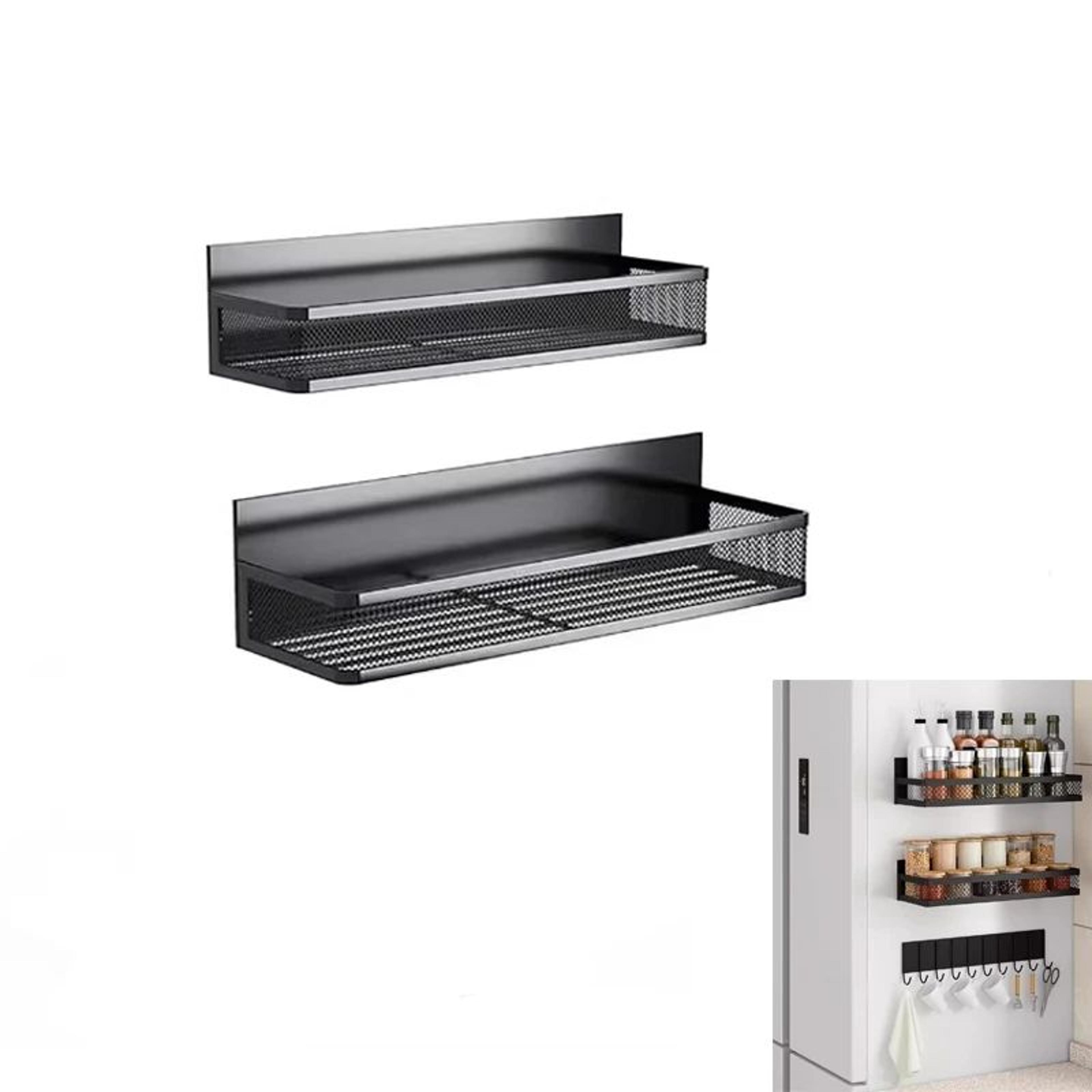 Magnetic Spice Rack Shelf For Refrigerator And Oven Storage 0