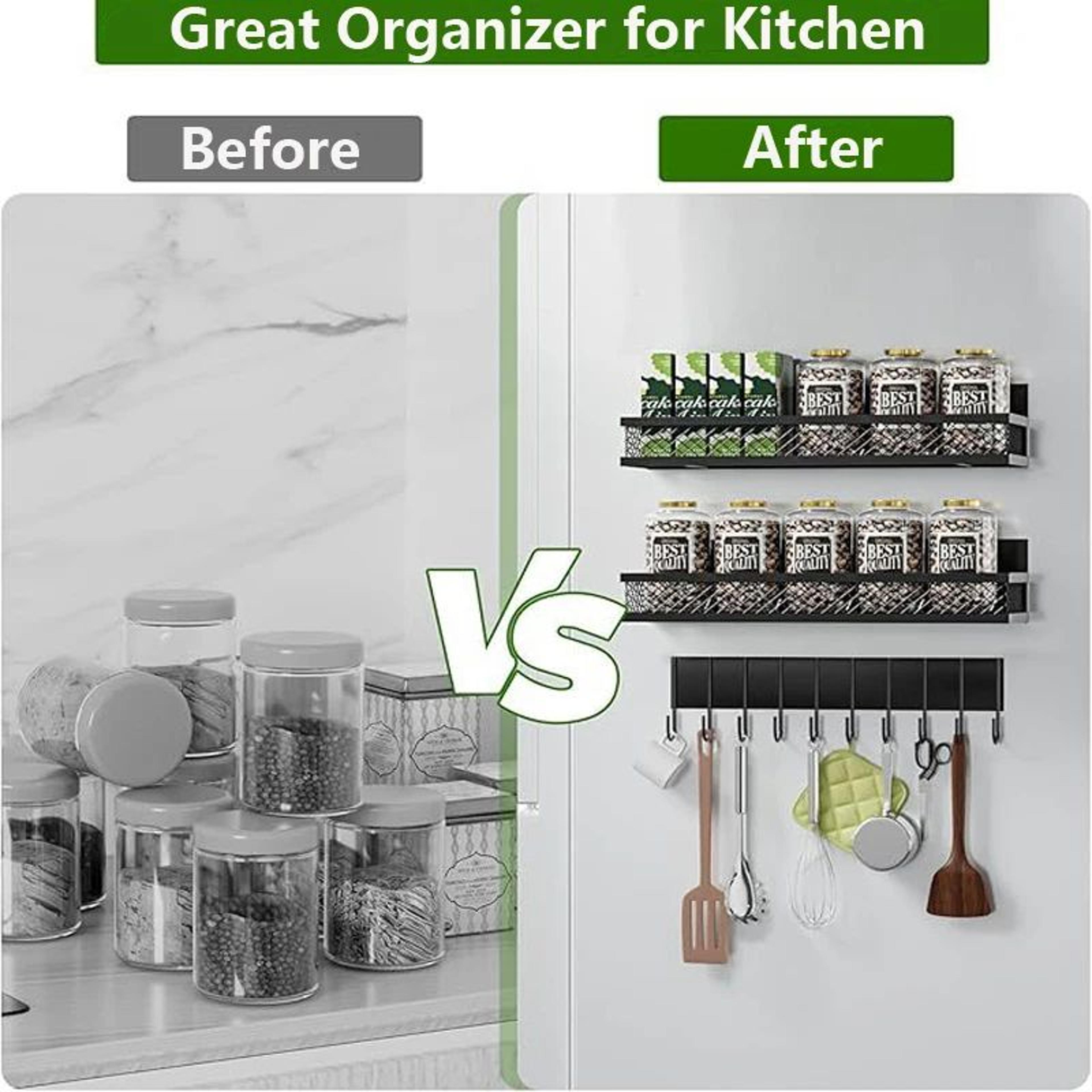Magnetic Spice Rack Shelf For Refrigerator And Oven Storage 3