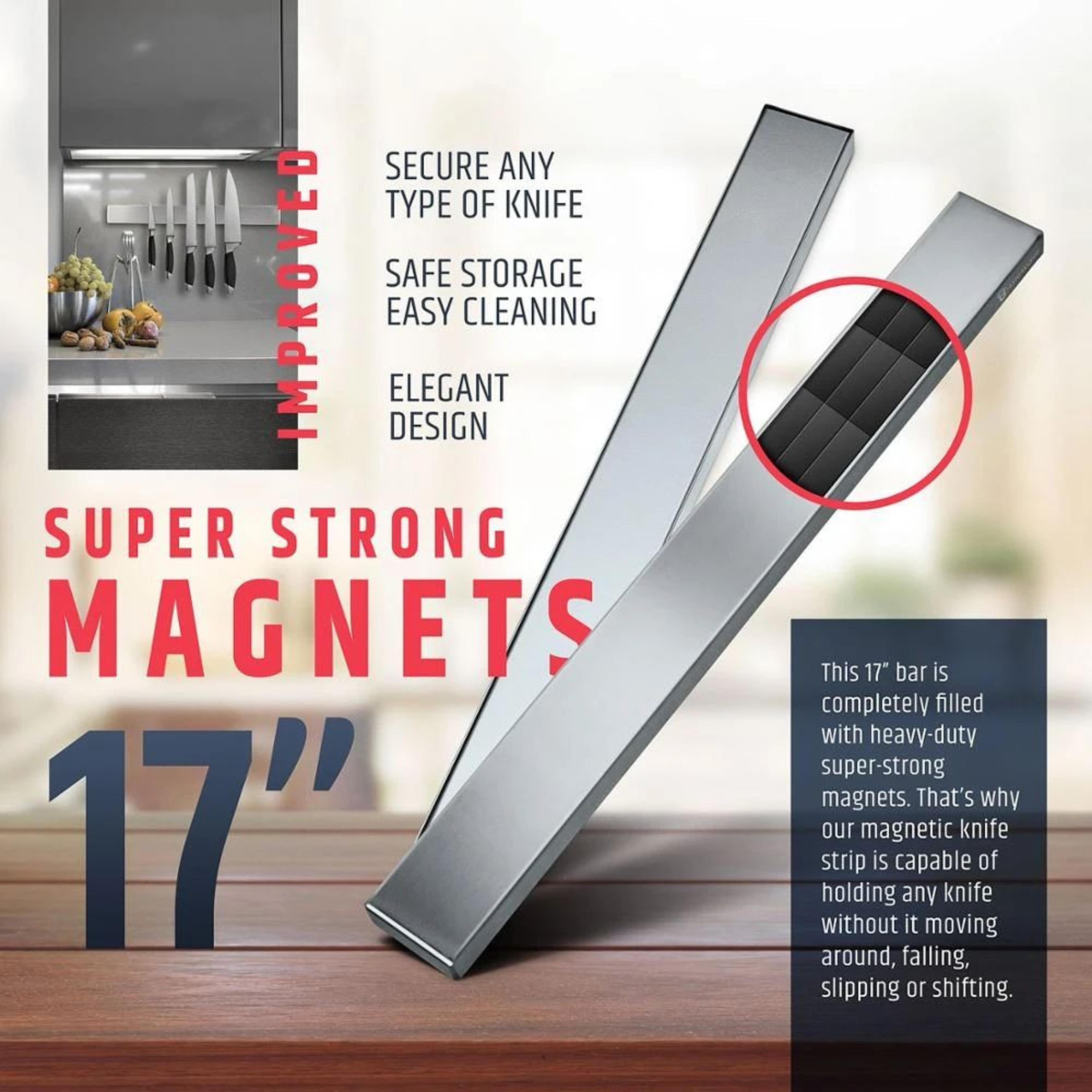 Professional Magnetic Knife Holder Strip For Kitchen Wall Storage 1