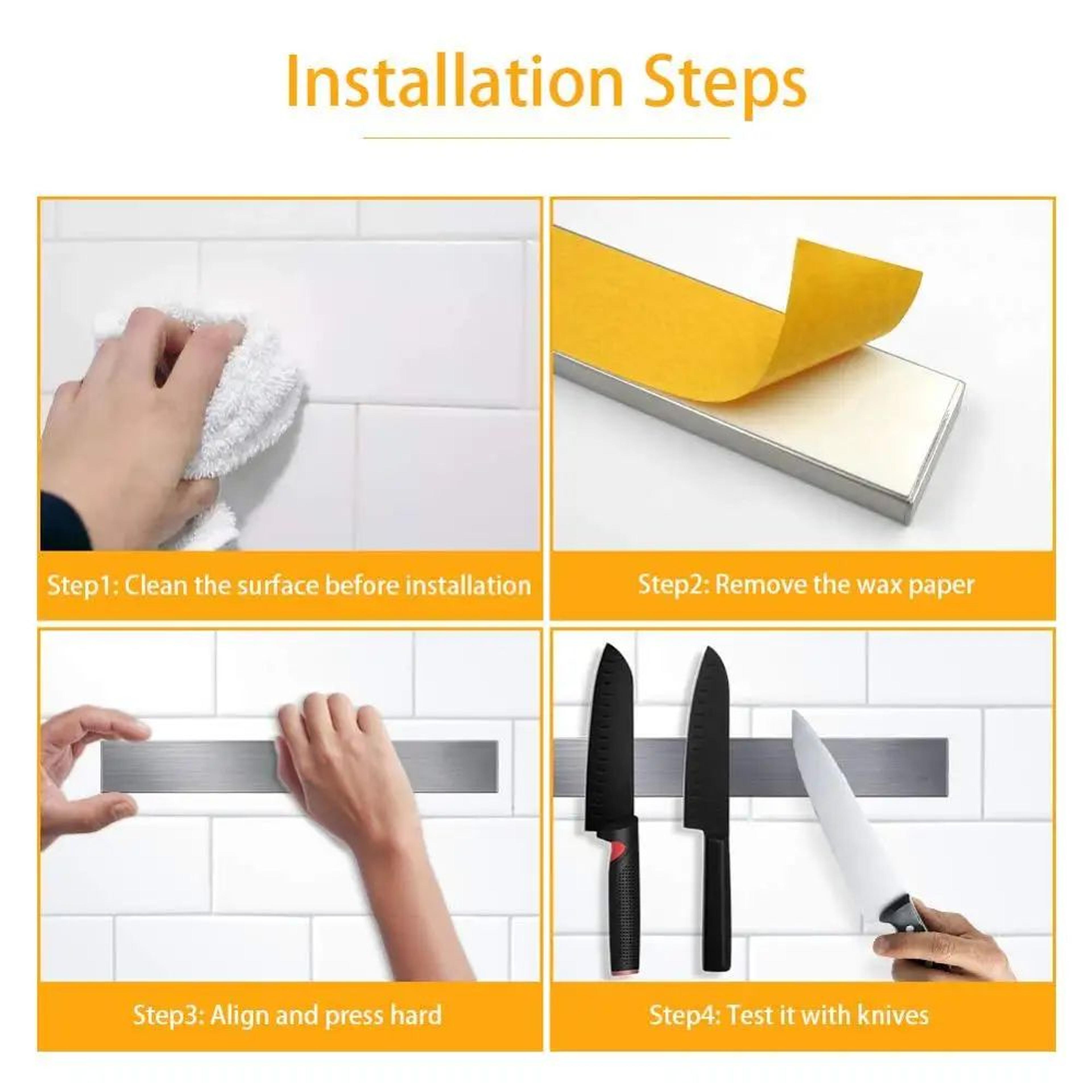 Professional Magnetic Knife Holder Strip For Kitchen Wall Storage 2