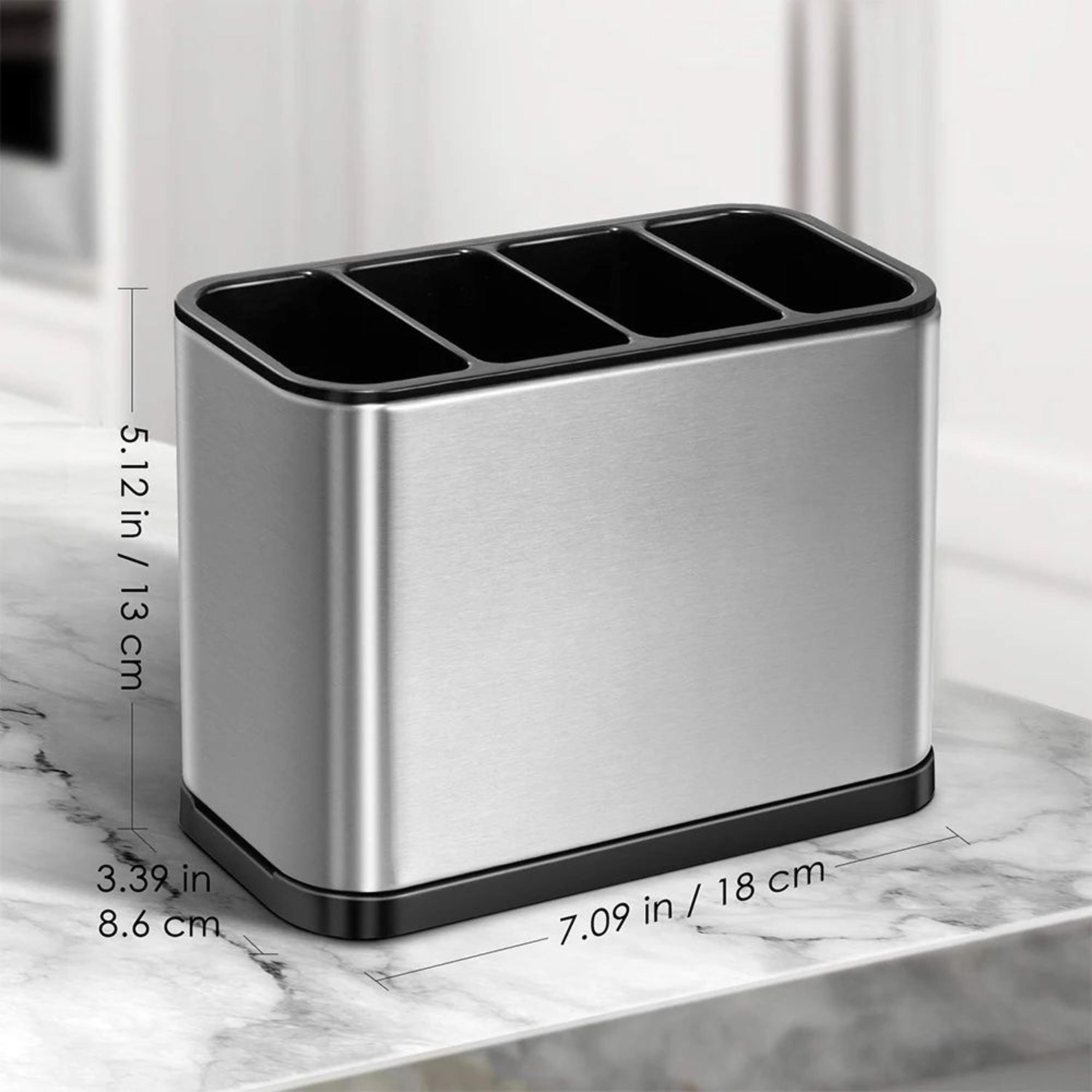 Stainless Steel Cutlery Organizer And Utensil Drying Rack 1