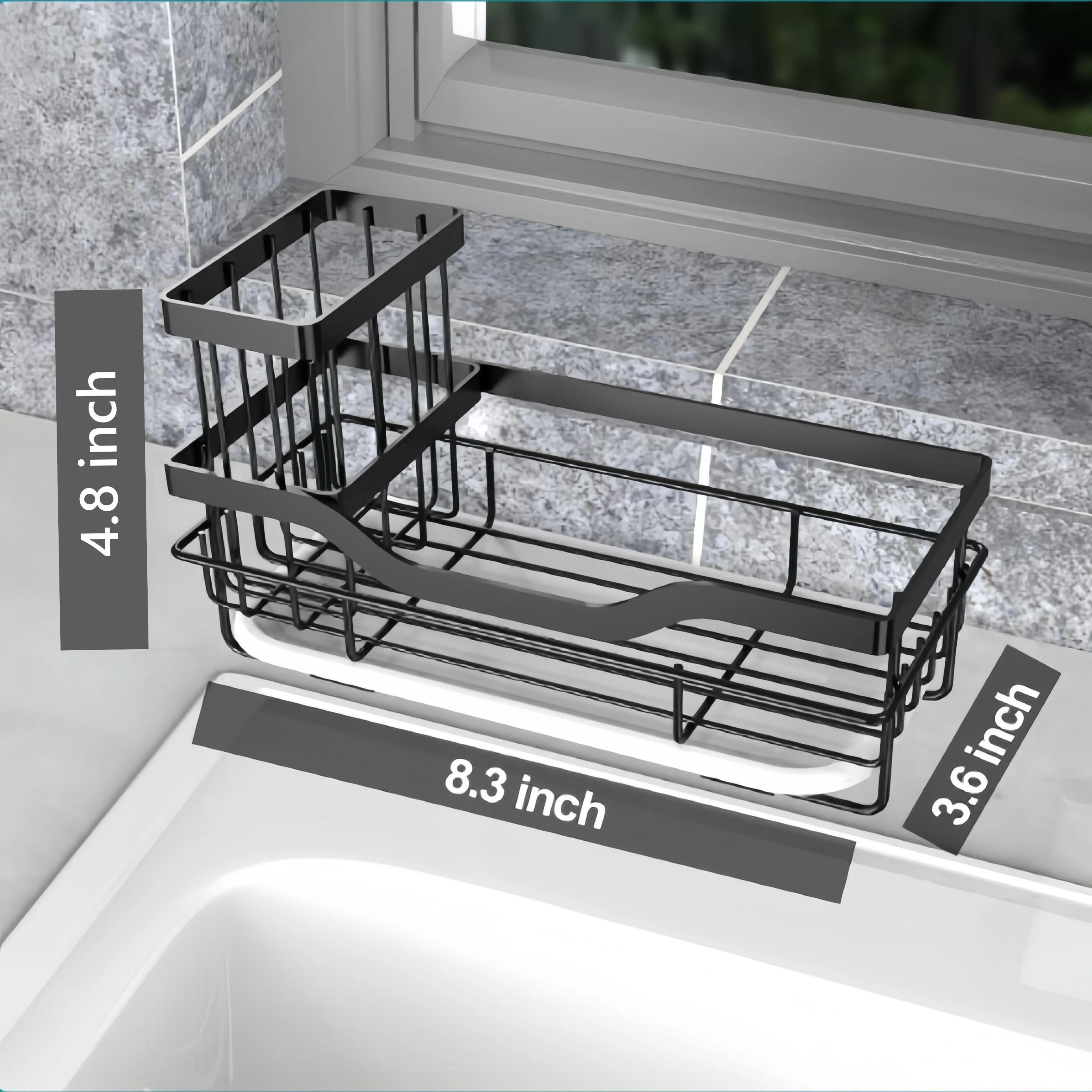 Stainless Steel Cleaning Tools Holder Drain Rack Wall Mounted Organizer 7