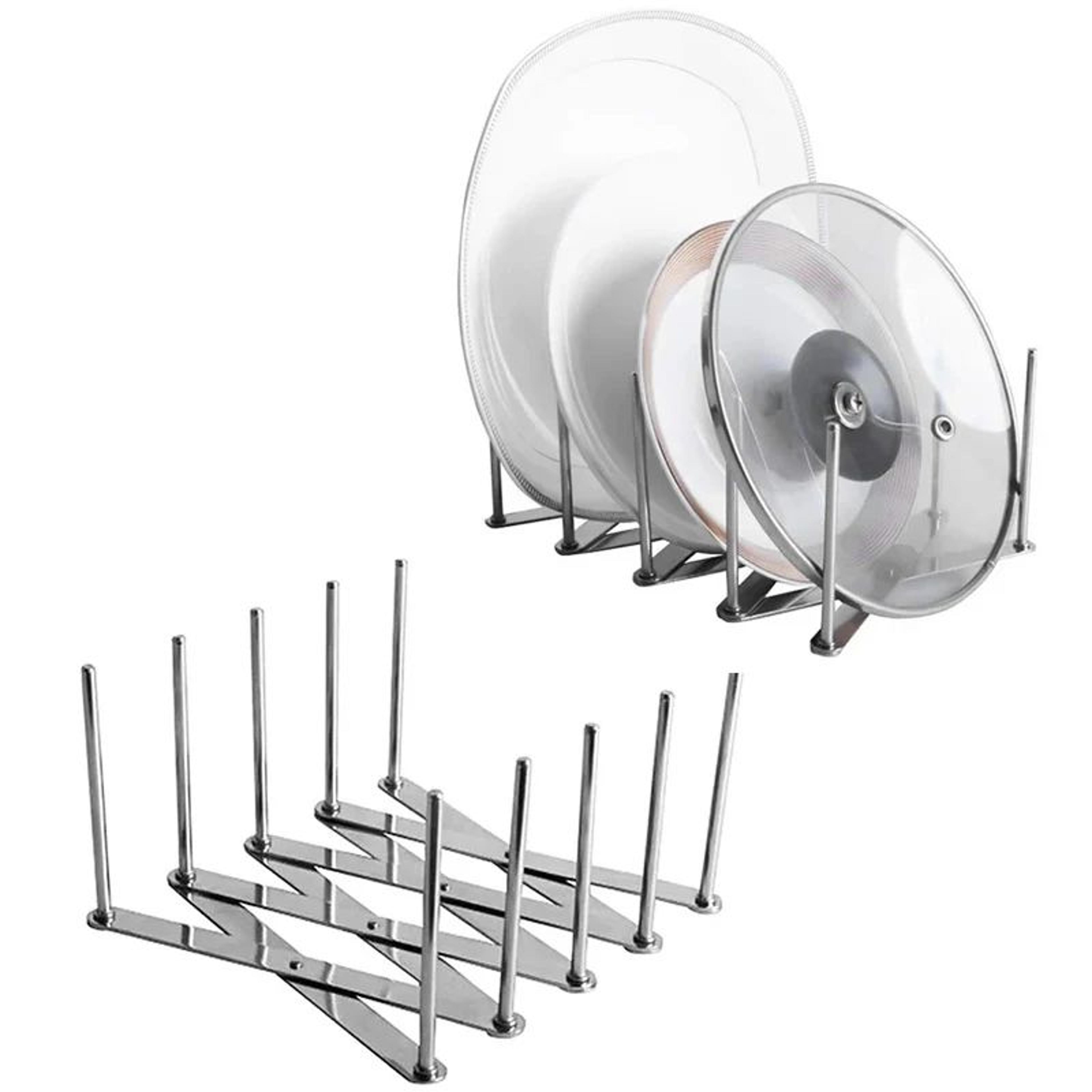retractable pot lid holder and spoon rest kitchen organizer