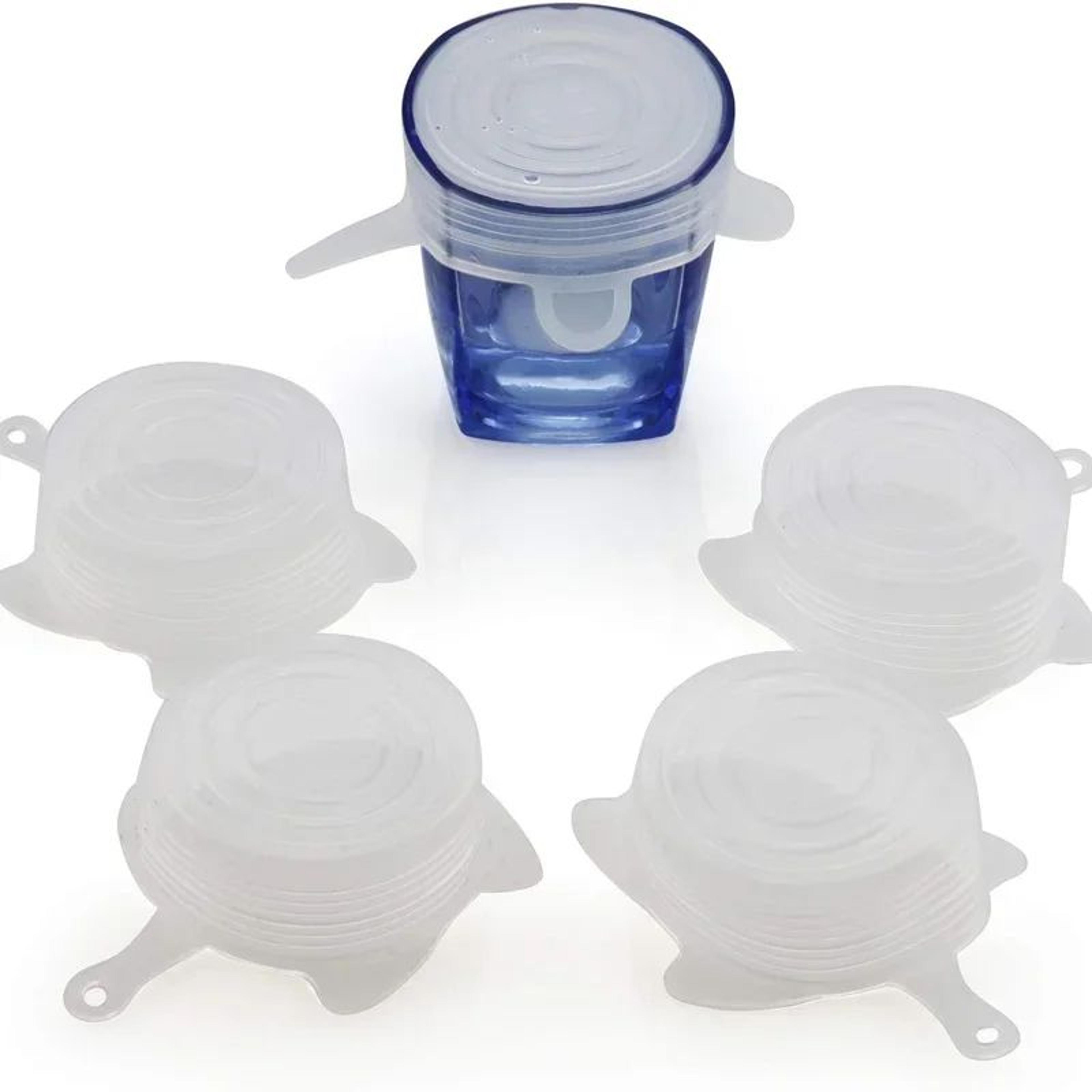 reusable silicone stretch lids food storage covers 8 pack