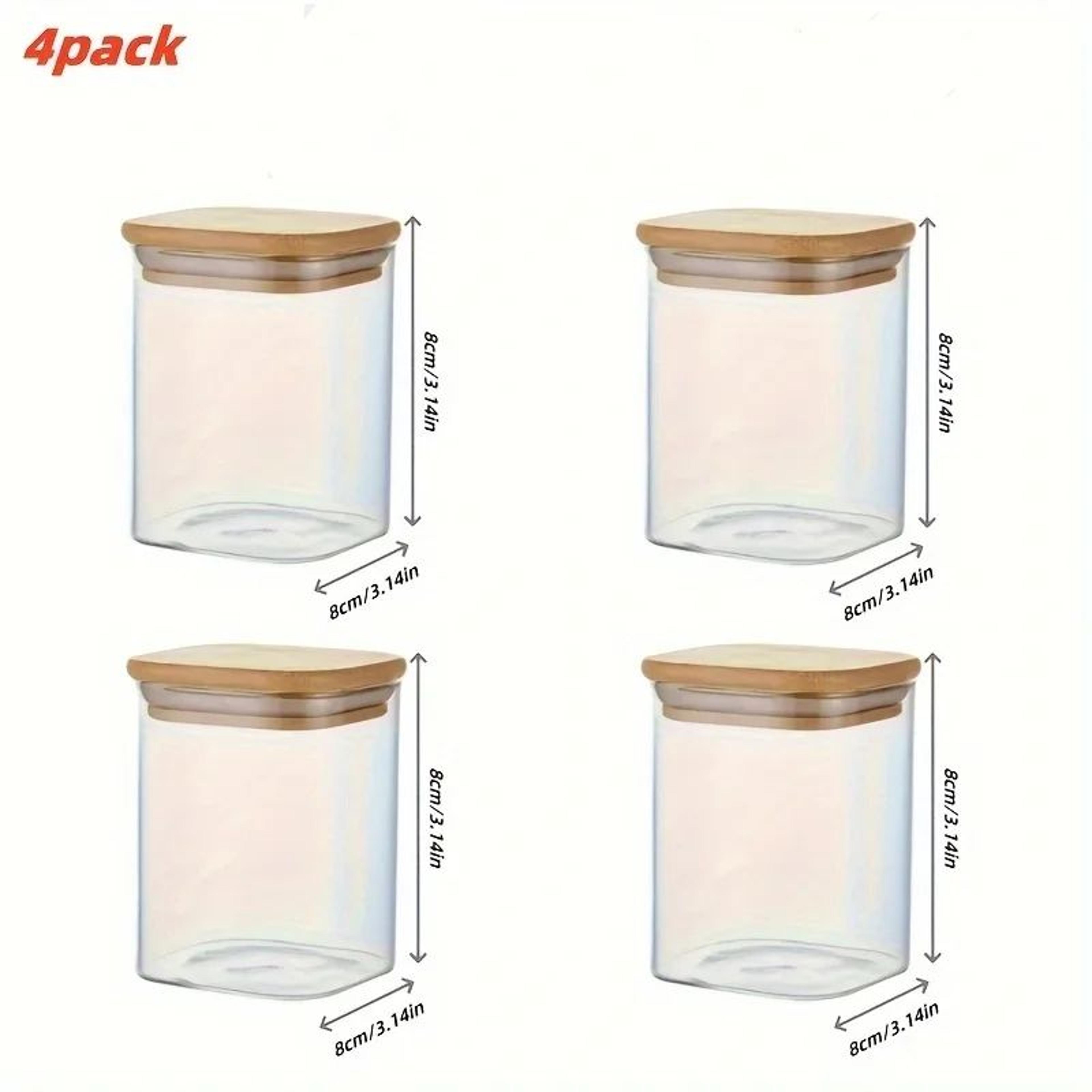 Glass Storage Jar Set With Bamboo Lids 7