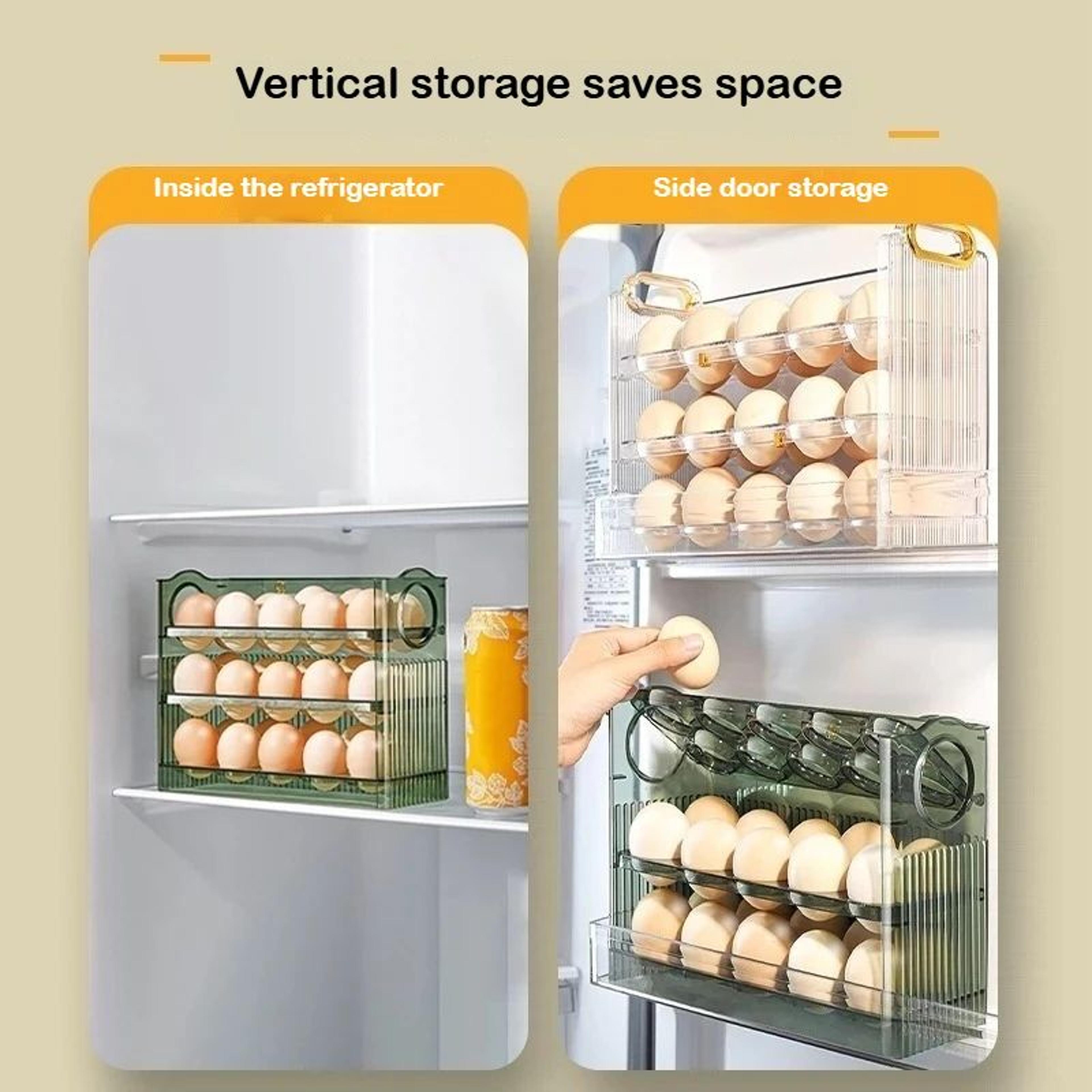 Automatic Rolling Egg Organizer For Refrigerator 4